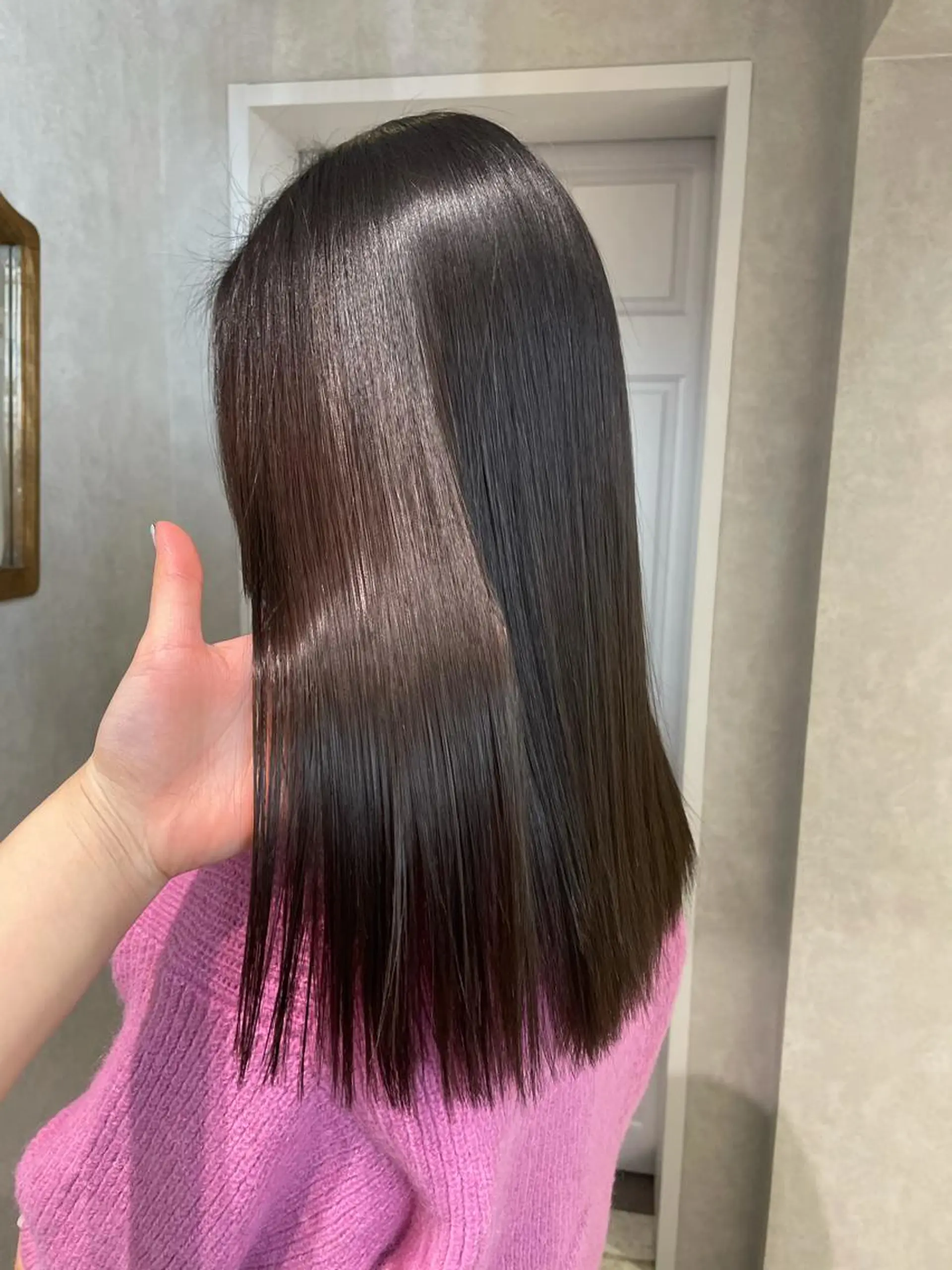 セミロング カラー トリートメント ヘアカラー トリートメント ナチュラル透明感🌱 小山美樹子のヘアスタイル