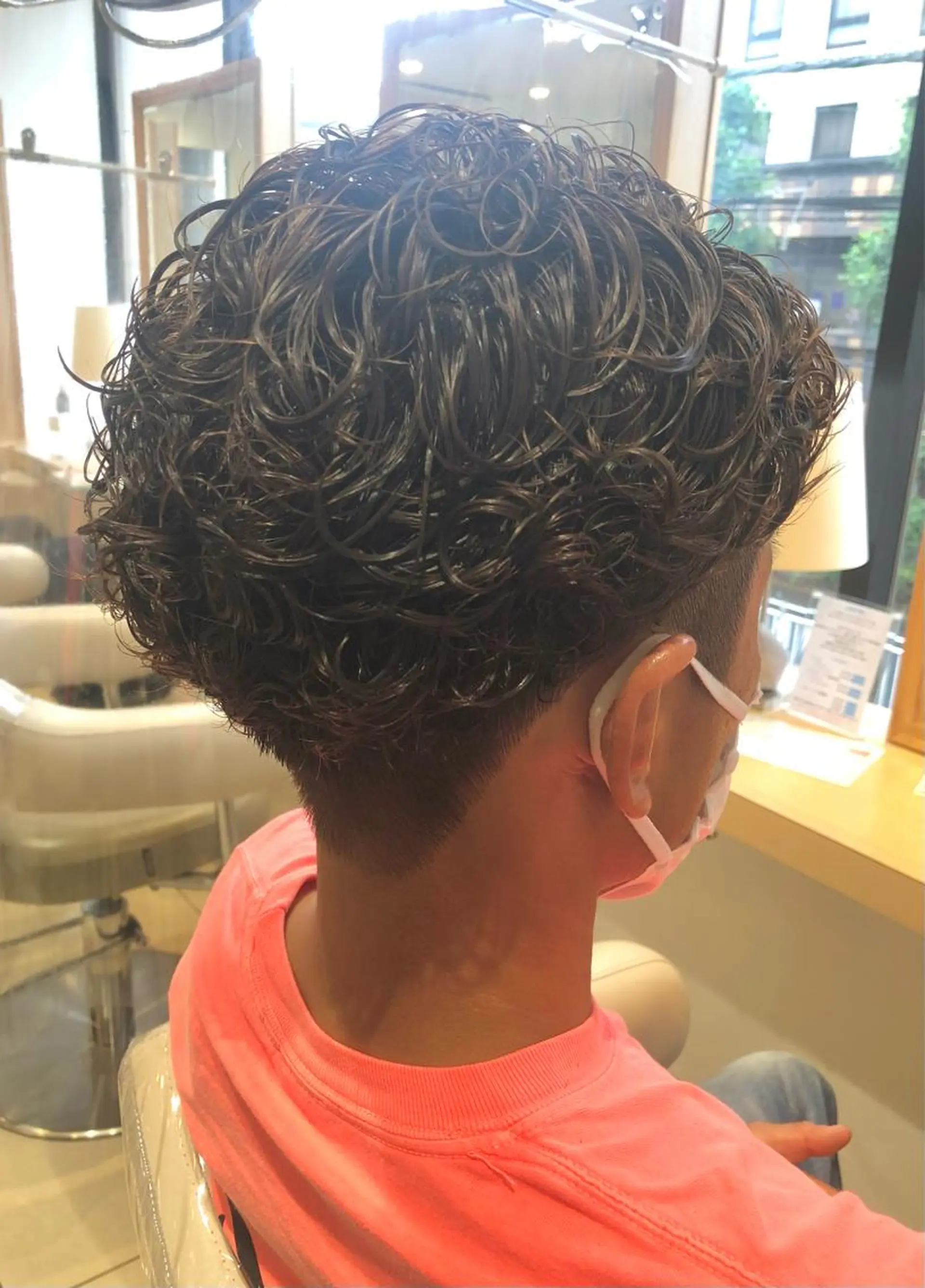 ショート パーマ メンズ オールバック メンズパーマ 低ダメージ施術/ 🐮牛木 史裕🐮のヘアスタイル