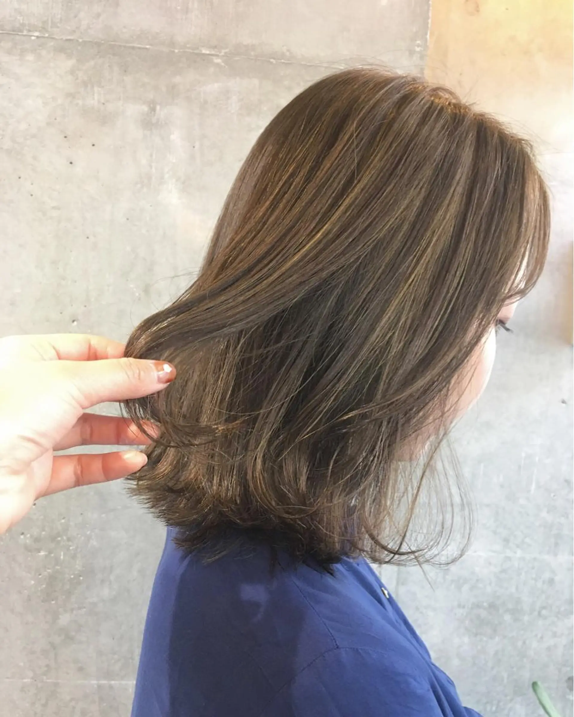 ミディアム カラー ブリーチ ハイライトカラー ハイライト HARU /stylistのヘアスタイル