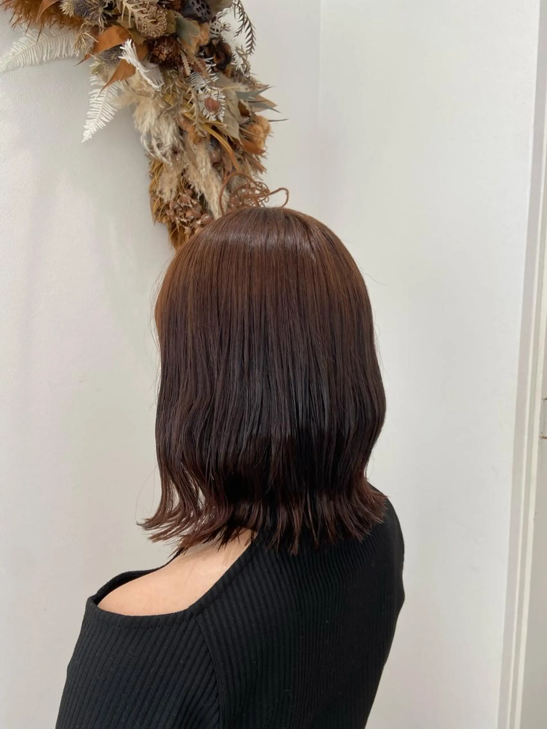 ミディアム カラー ブラウンカラー カット ヘアカラー 三木　英音 bisouhairのヘアスタイル