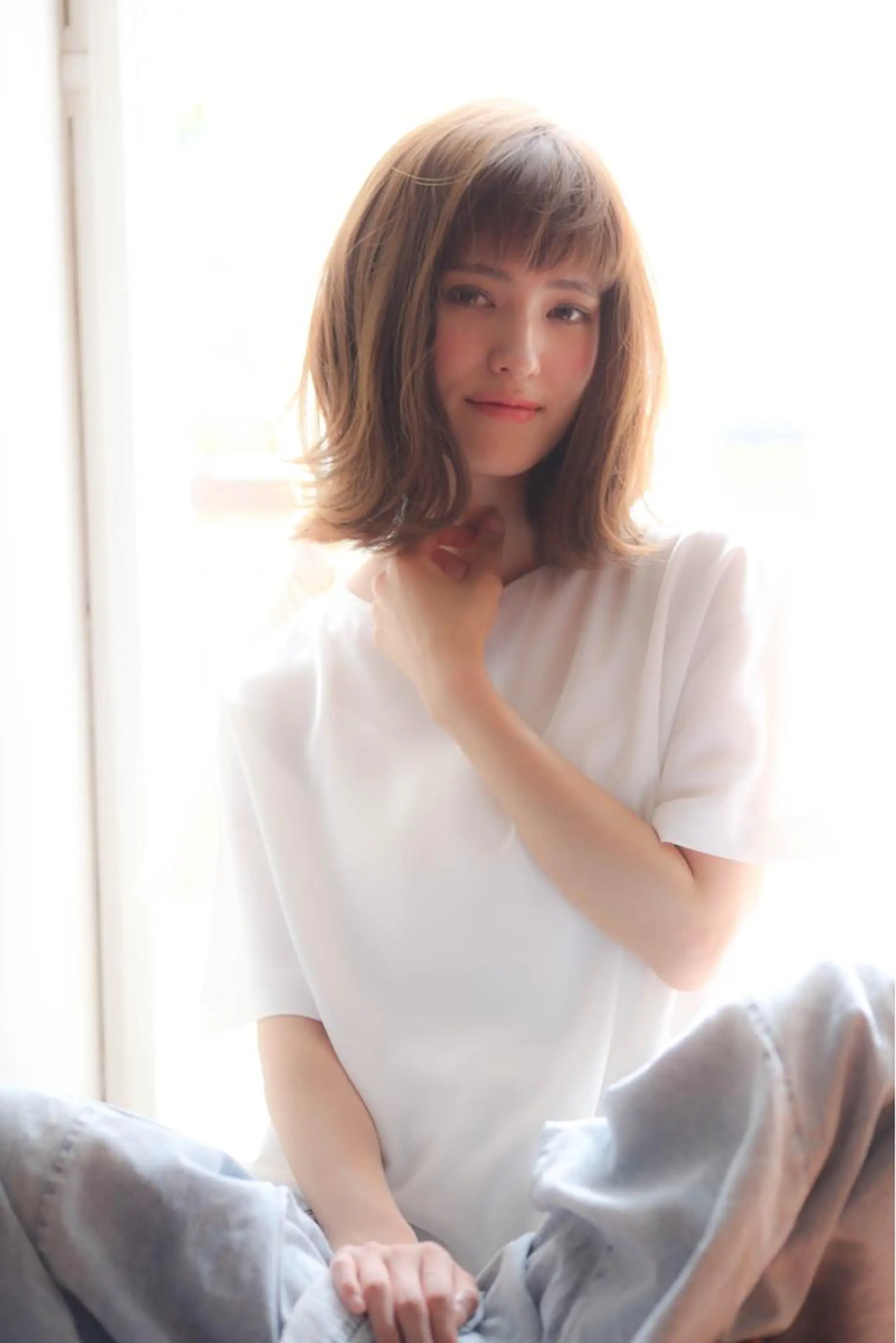 ミディアム カラー パーマ ヘアアレンジ ネイル マツエク・マツパ eyelush color world庄内駅前所属・シールエクステ／豊中 吉田孝司のヘアスタイル