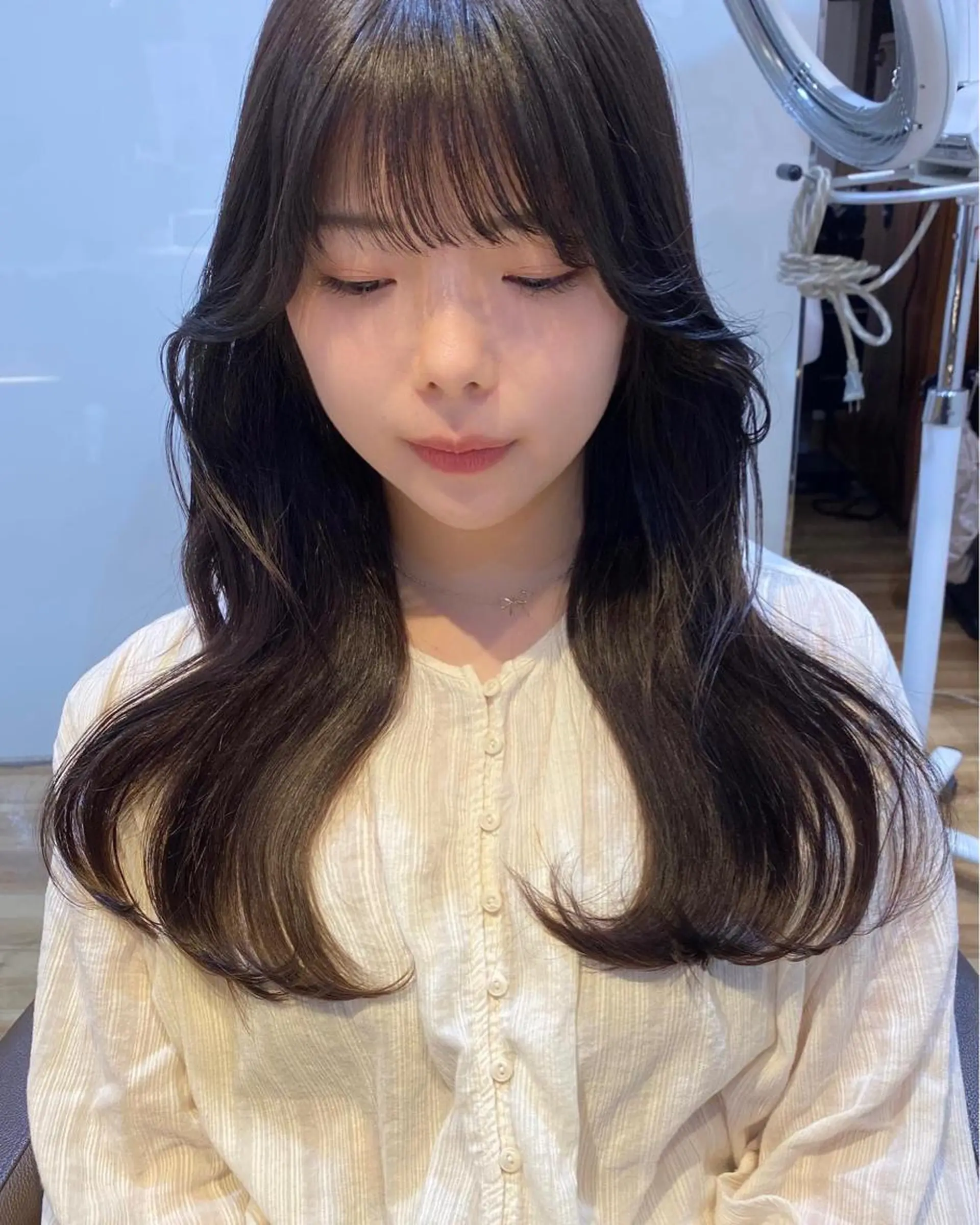 ロング カット ヘアカラー トリートメント レイヤーカット /透明感/千葉怜寿のヘアスタイル