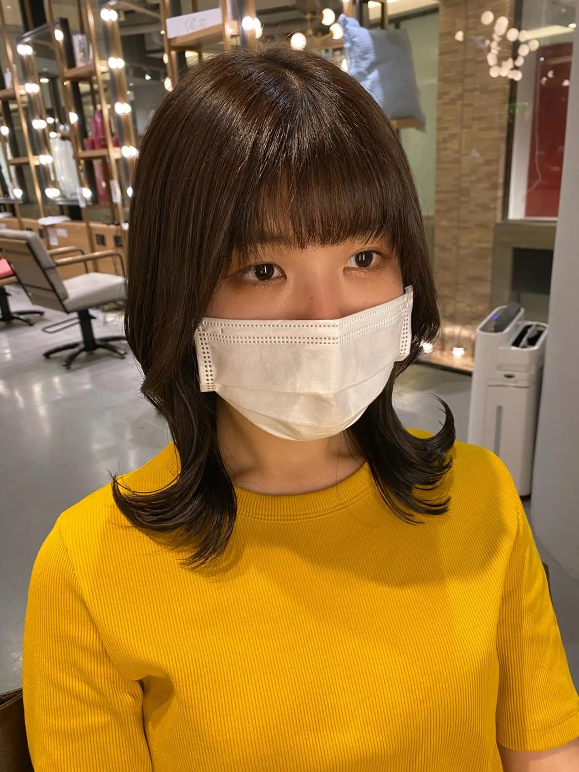 ミディアム unopulir 景山　凌のヘアスタイル