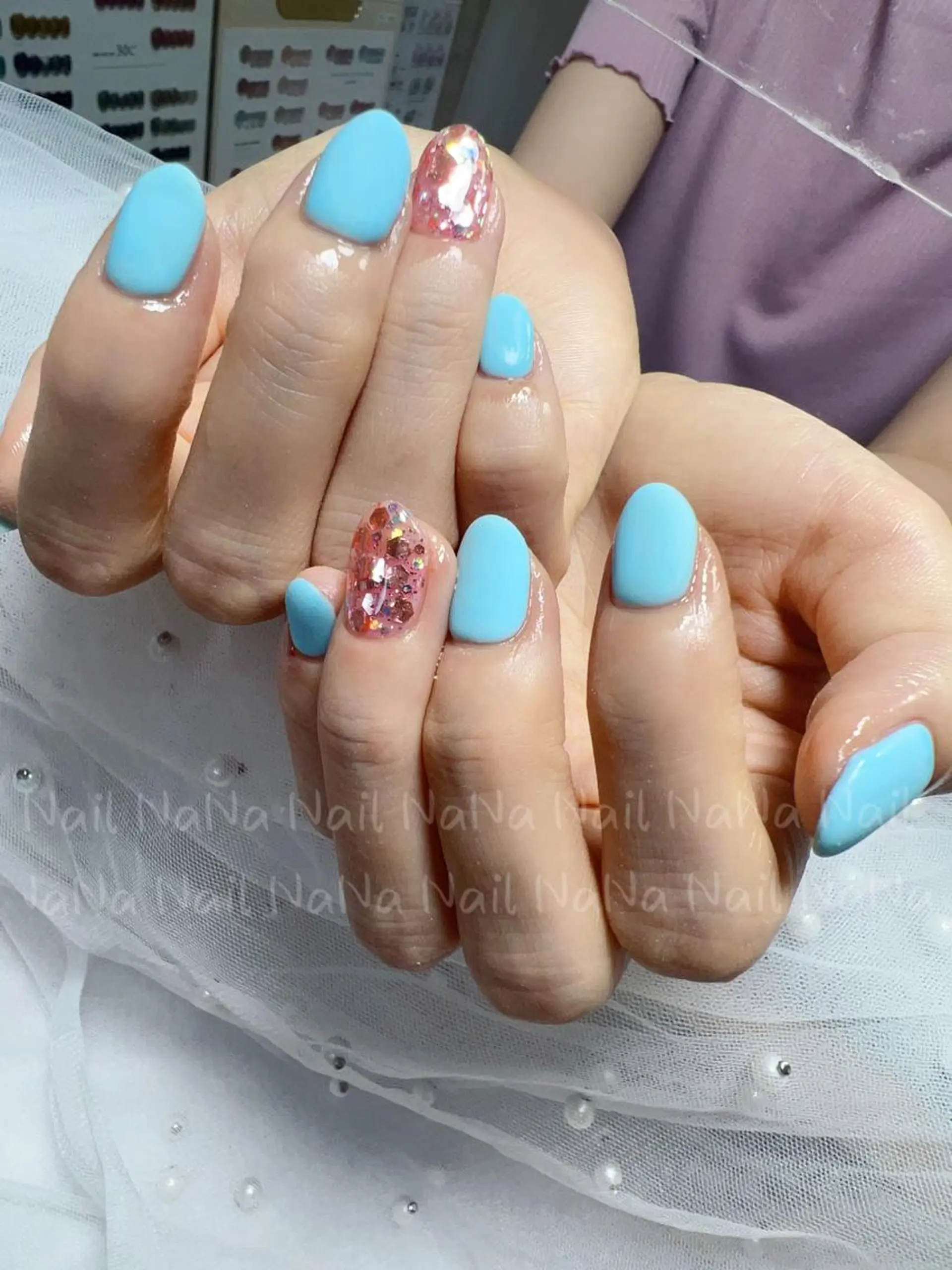 ショート カラー ネイル ハンドネイル Nail NaNaのネイルデザイン