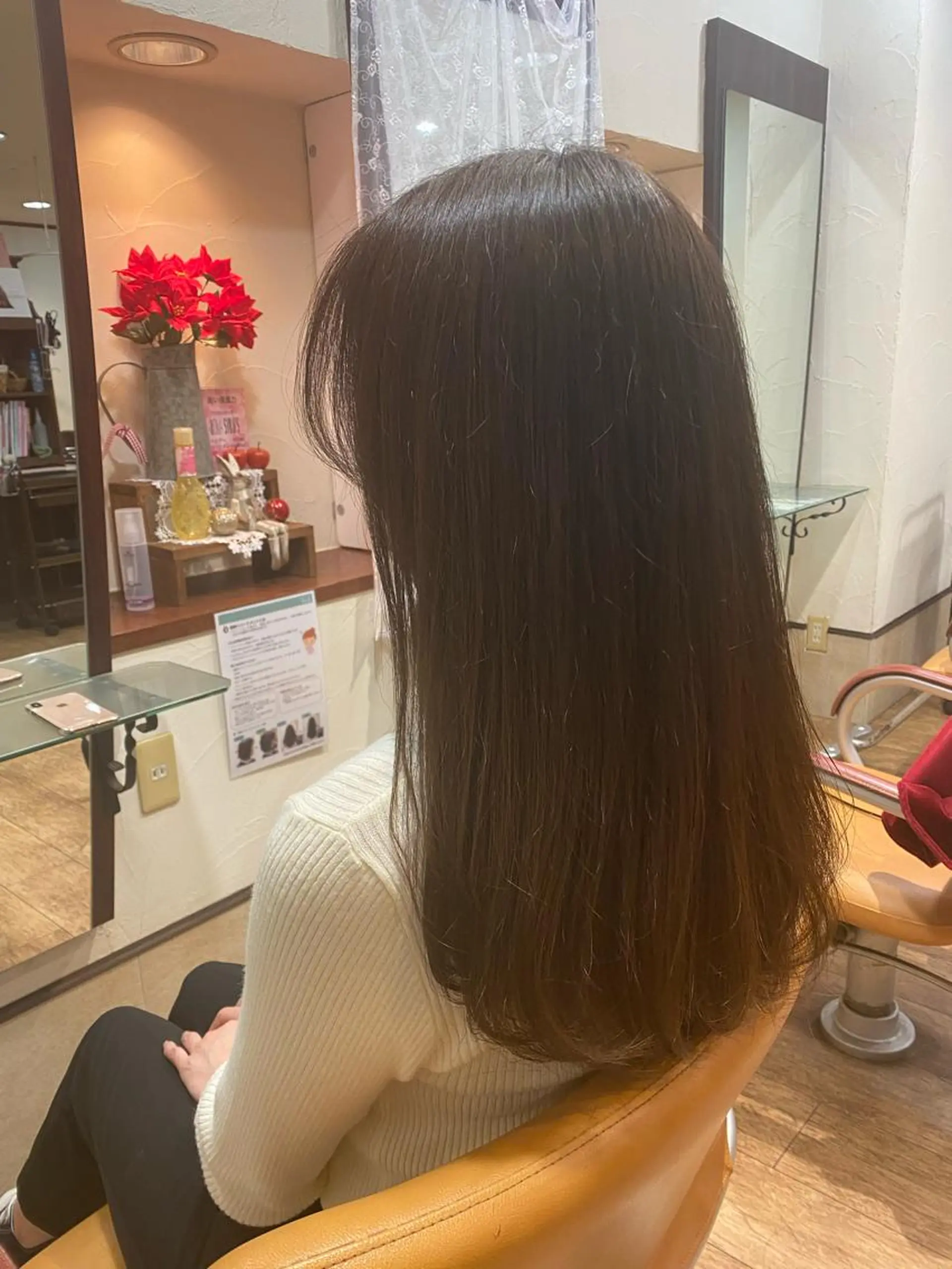 ロング カラー ブラウンカラー モカブラウン サプリームヘア 飯田みち瑠のヘアスタイル