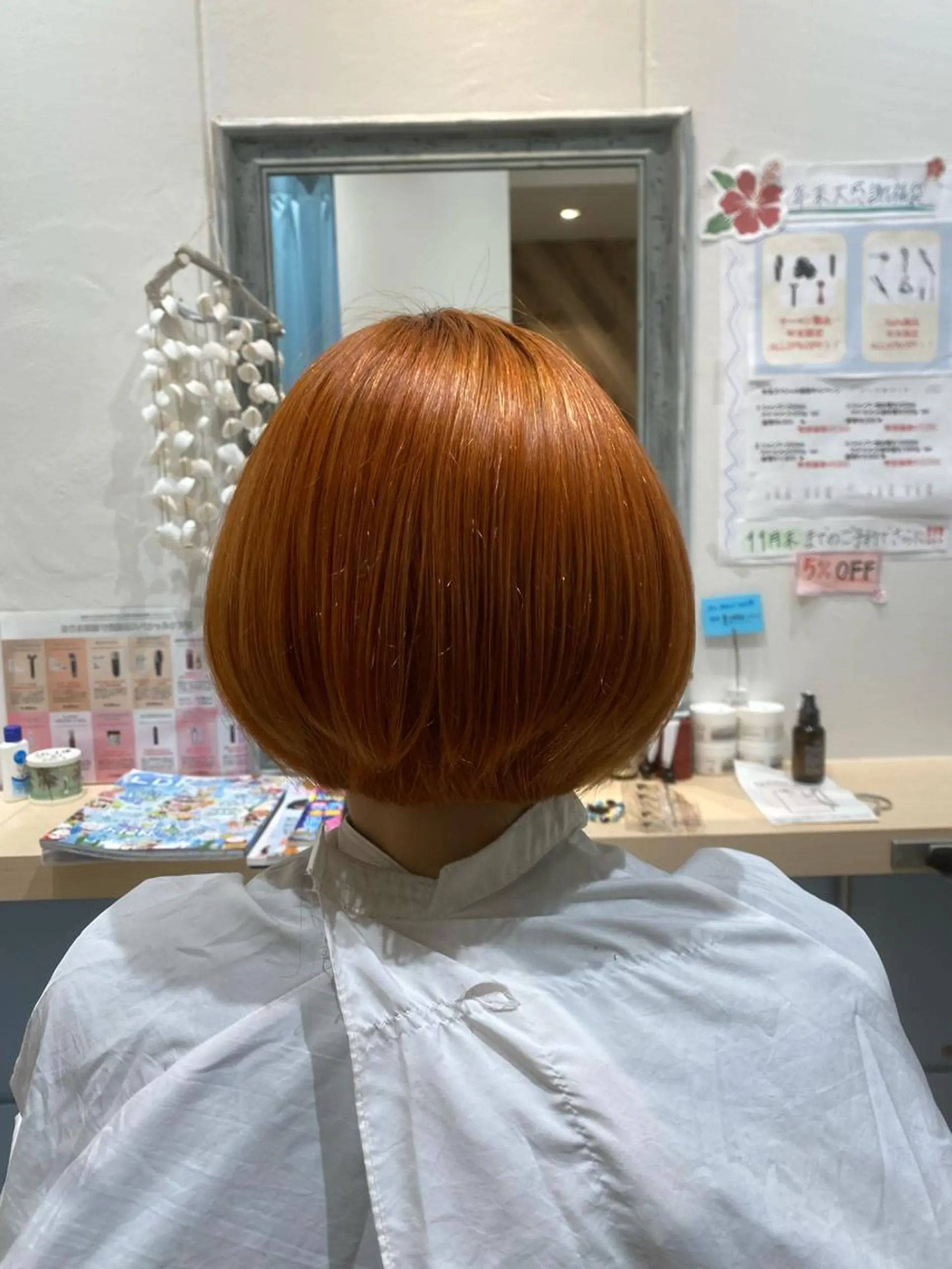 カラー オレンジ メンズカット/パーマ ✂︎ 　山下　貴也のヘアスタイル