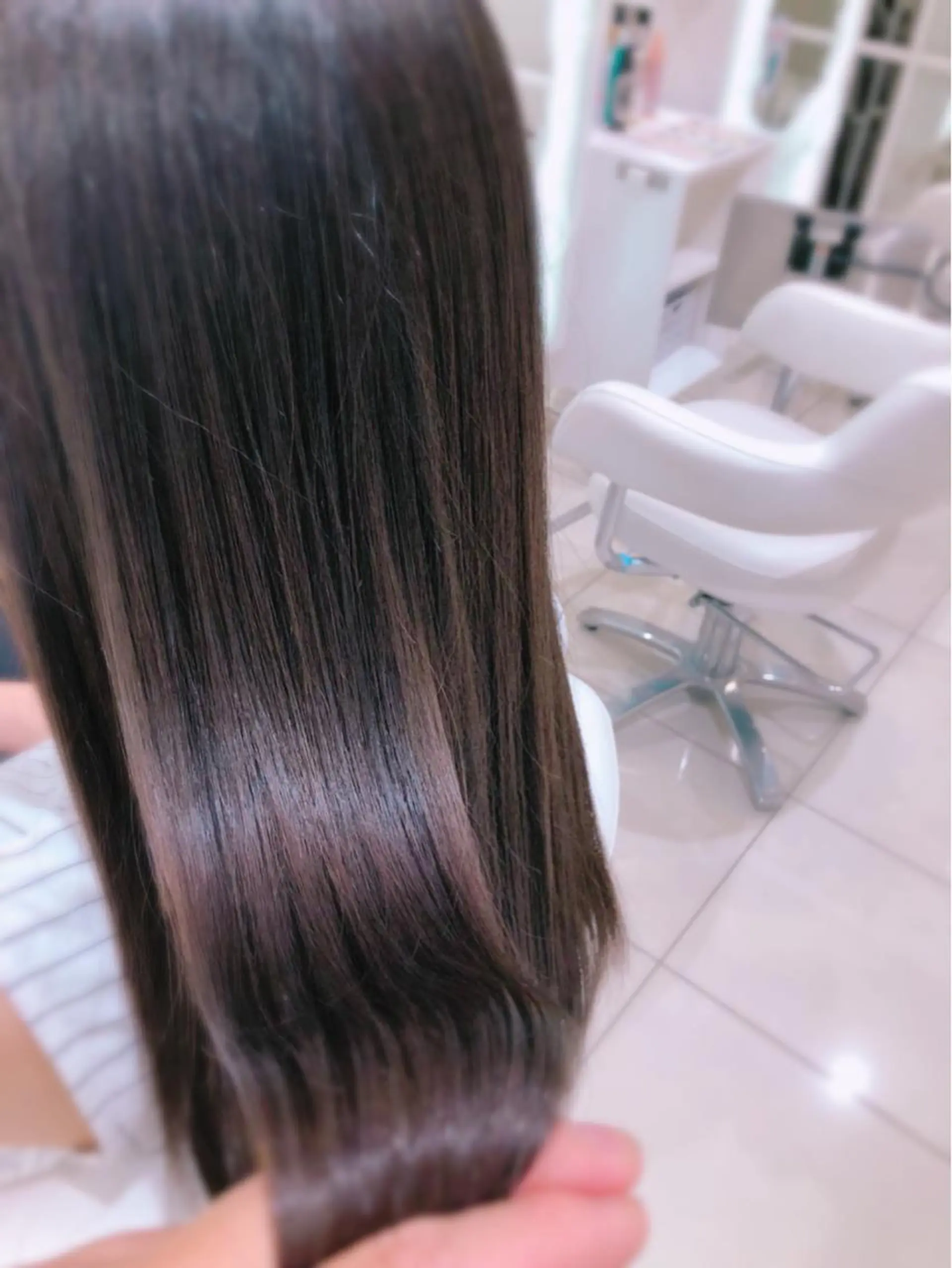 ロング カット ヘアカラー トリートメント 上田 篤史のヘアスタイル