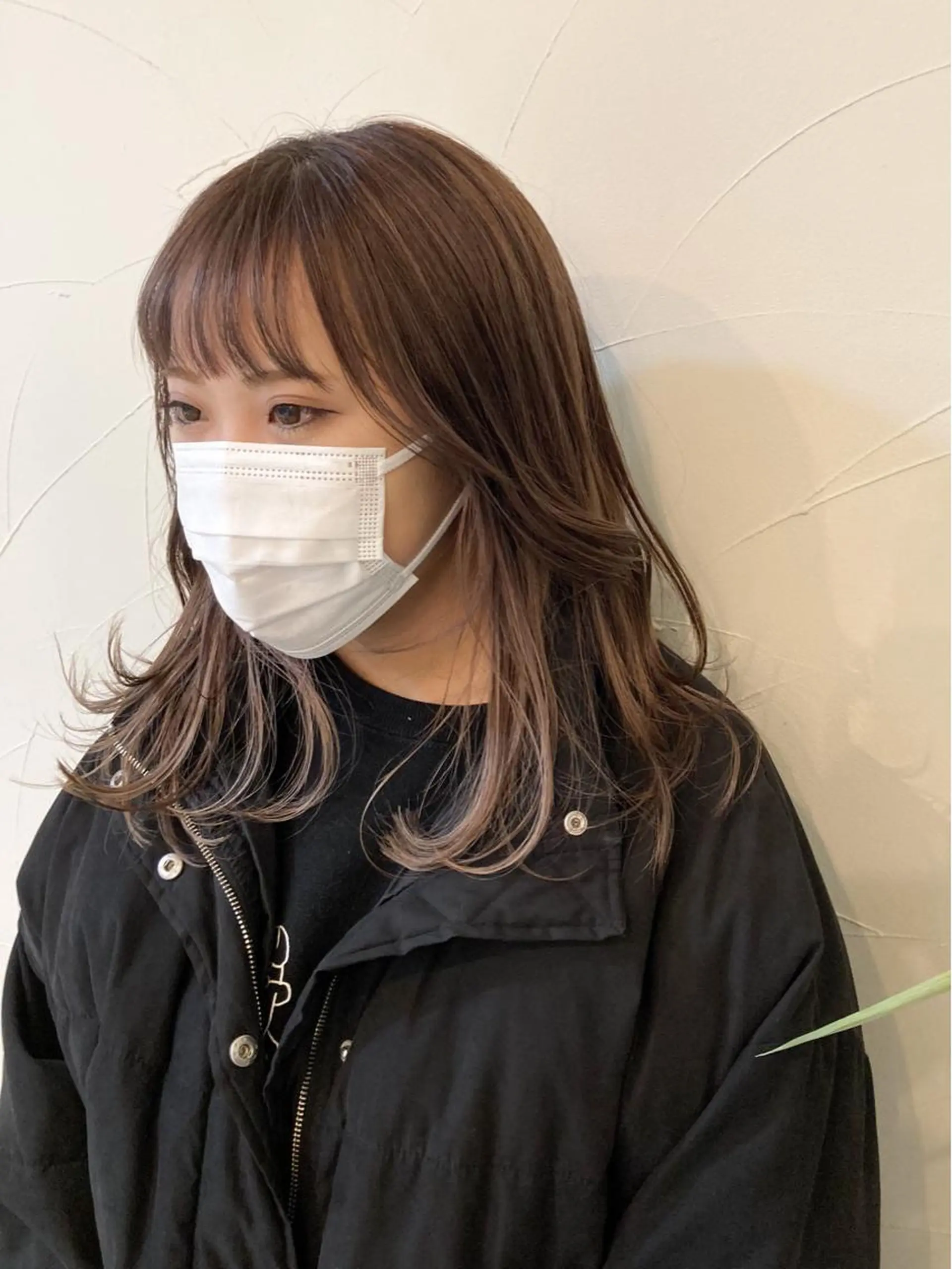 セミロング カラー ブリーチ カット ヘアカラー トリートメント 樋野 亮のヘアスタイル