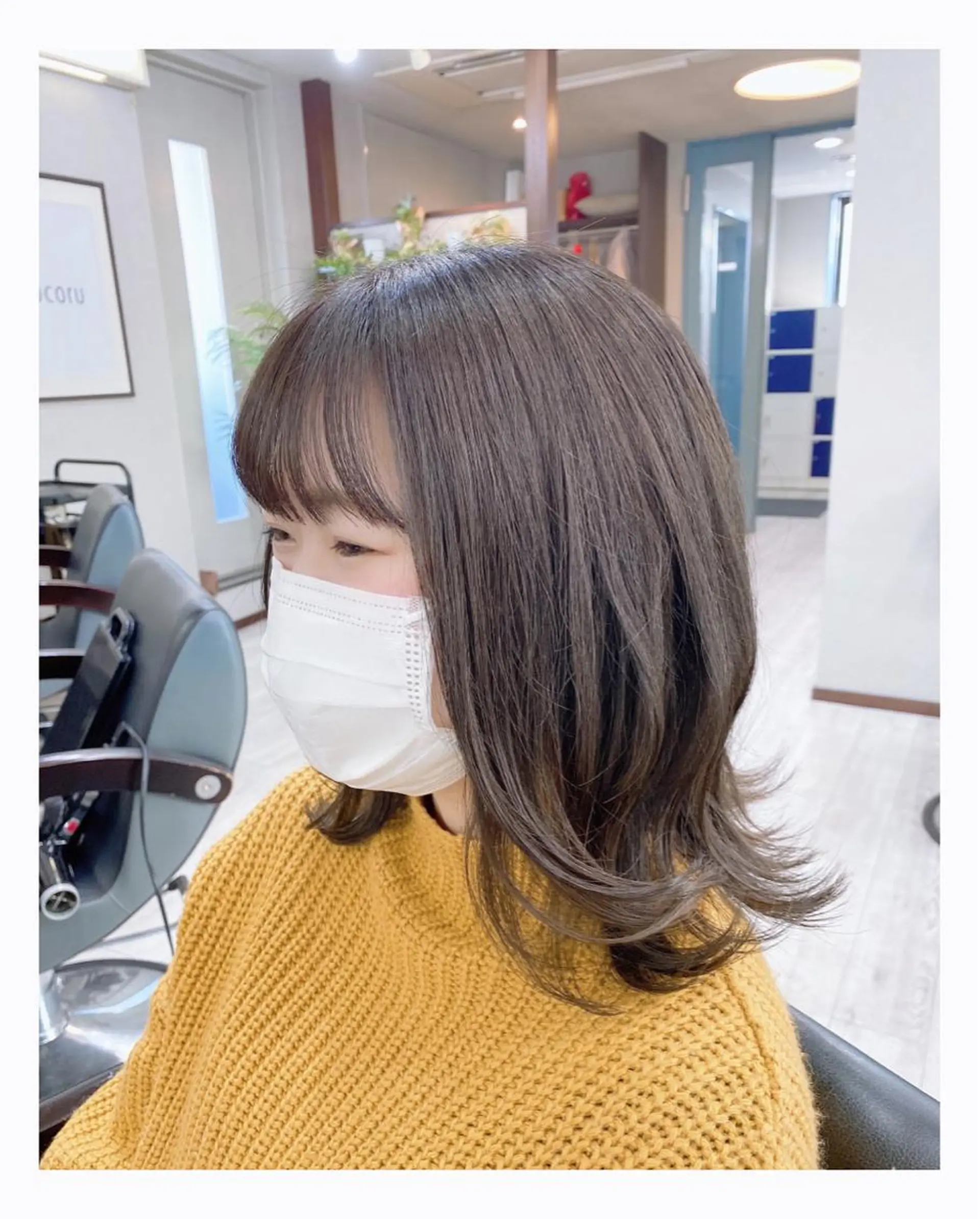 ミディアム カラー アッシュ ヘアカラー トリートメント ＊横浜駅＊ 金子 誠也のヘアスタイル