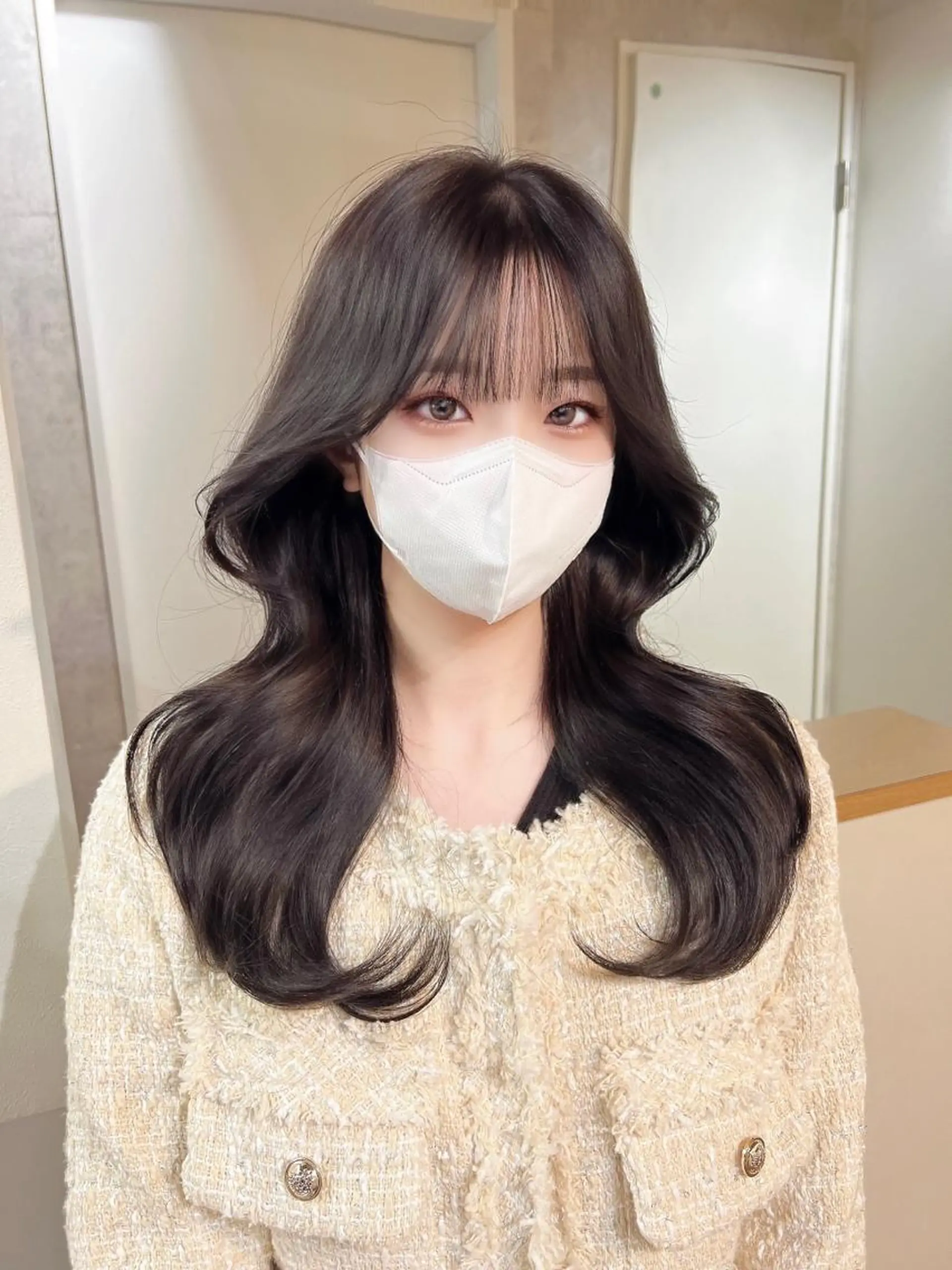 セミロング カラー 韓国レイヤー/ 顔周り💕田中将吾のヘアスタイル