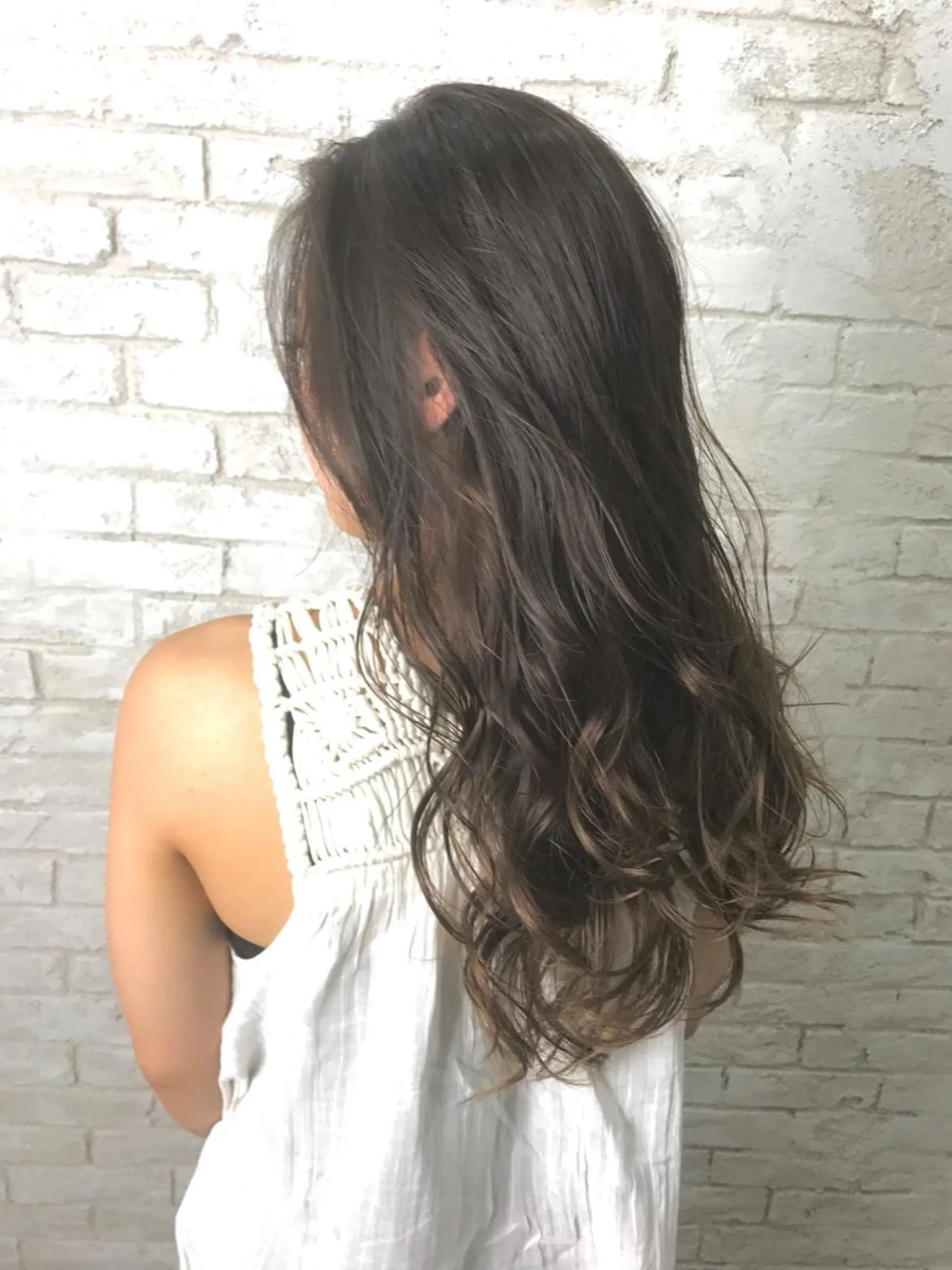 ロング カラー ヘアアレンジ 韓国ヘア✨グレージュ カラーasamiのヘアスタイル