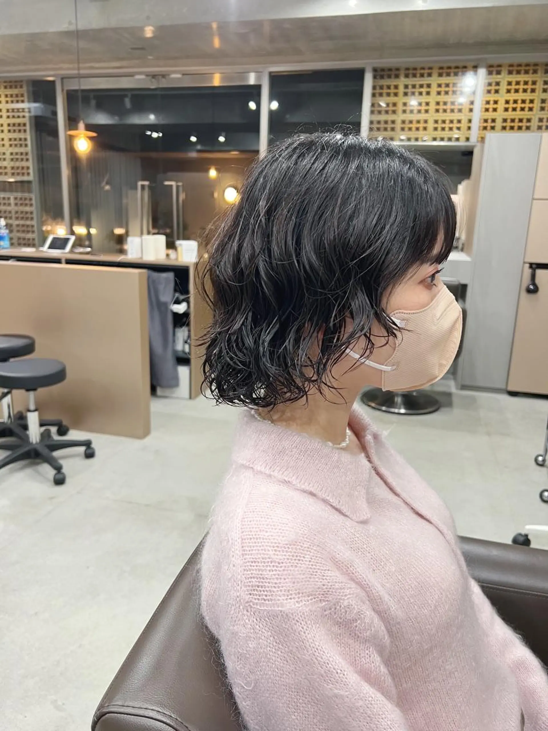 ショート パーマ ボブパーマコテ巻き風 パーマNo1深江秀平のヘアスタイル