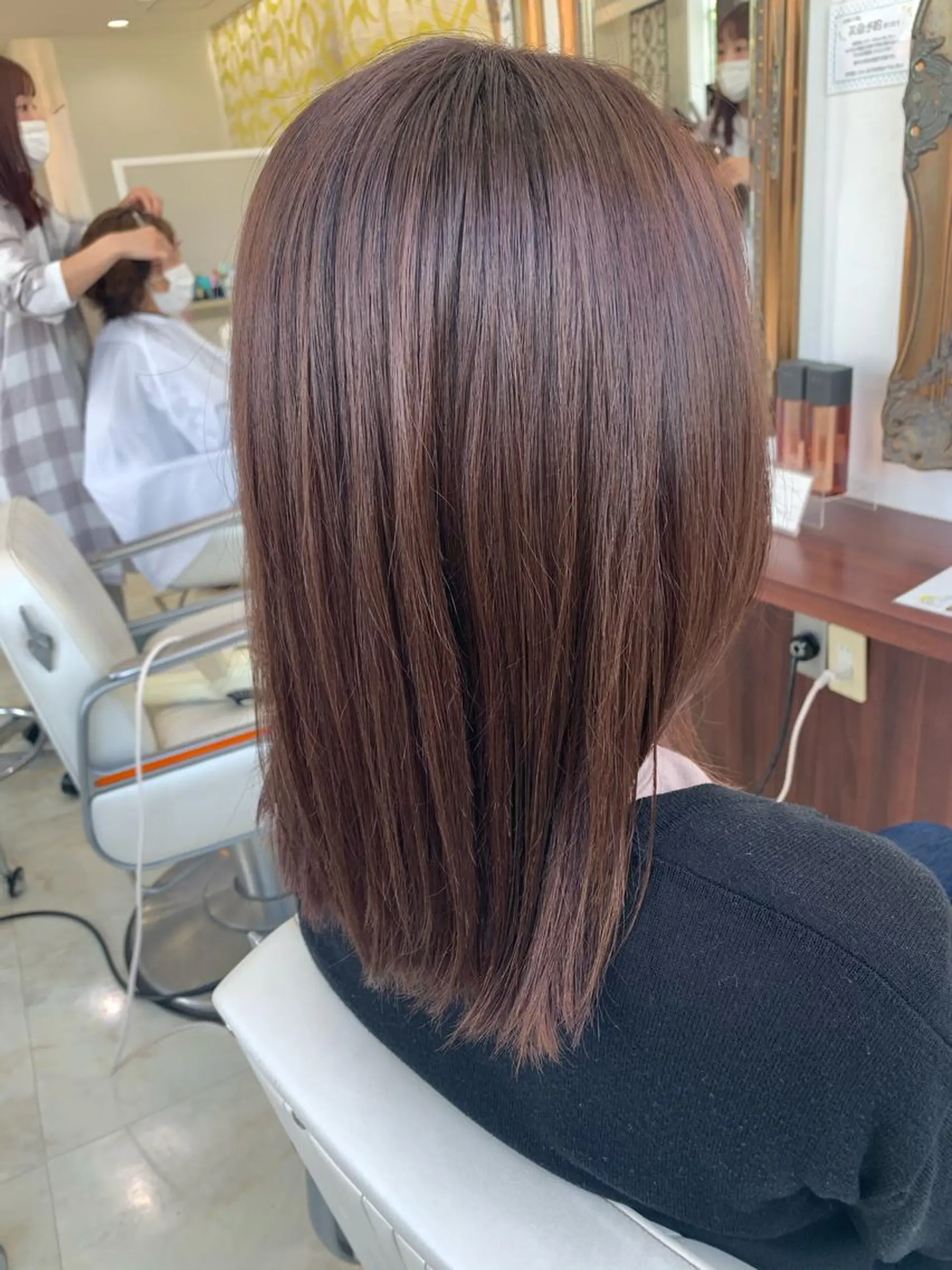 ミディアム カラー ピンクカラー バイオレットカラー Rapt.HAIR 中村 知里のヘアスタイル