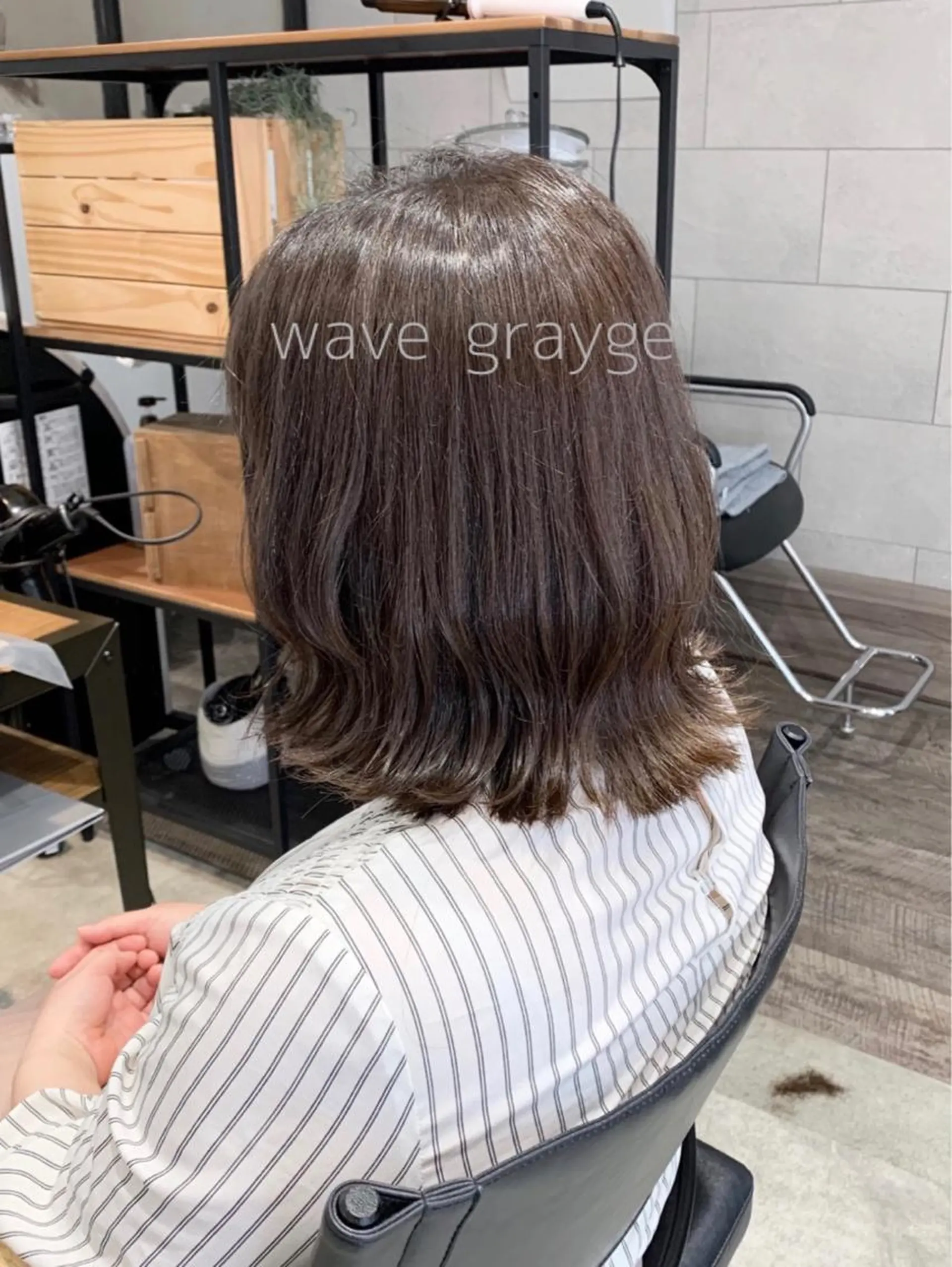 ミディアム カラー ヘアアレンジ 透明感カラー グレージュ カット ヘアカラー トリートメント 似合わせレイヤー/ 美髪縮毛矯正/ミナエのヘアスタイル