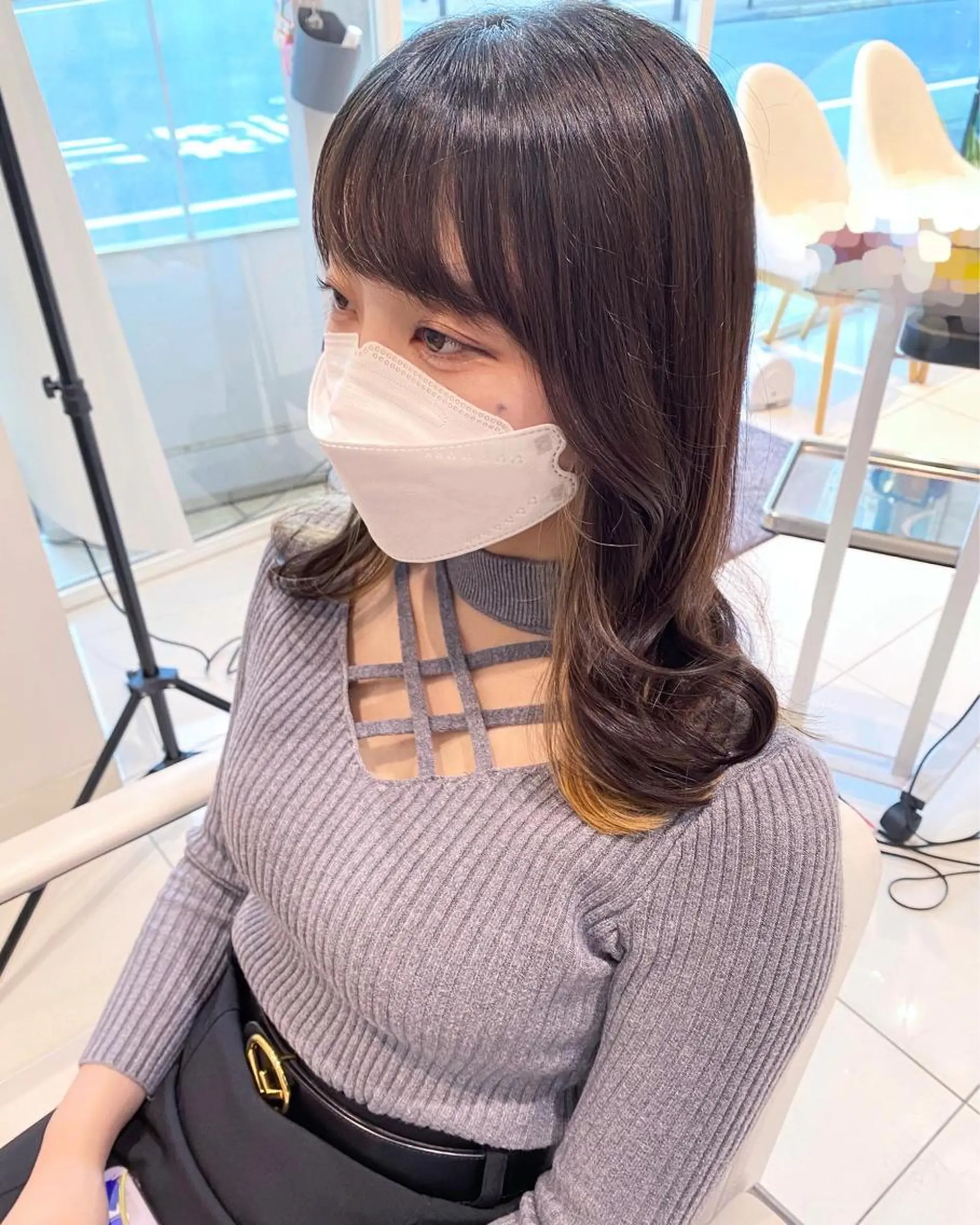 ミディアム カラー HOLON池袋所属・ウルフカット ハッシュカット/七海のヘアスタイル