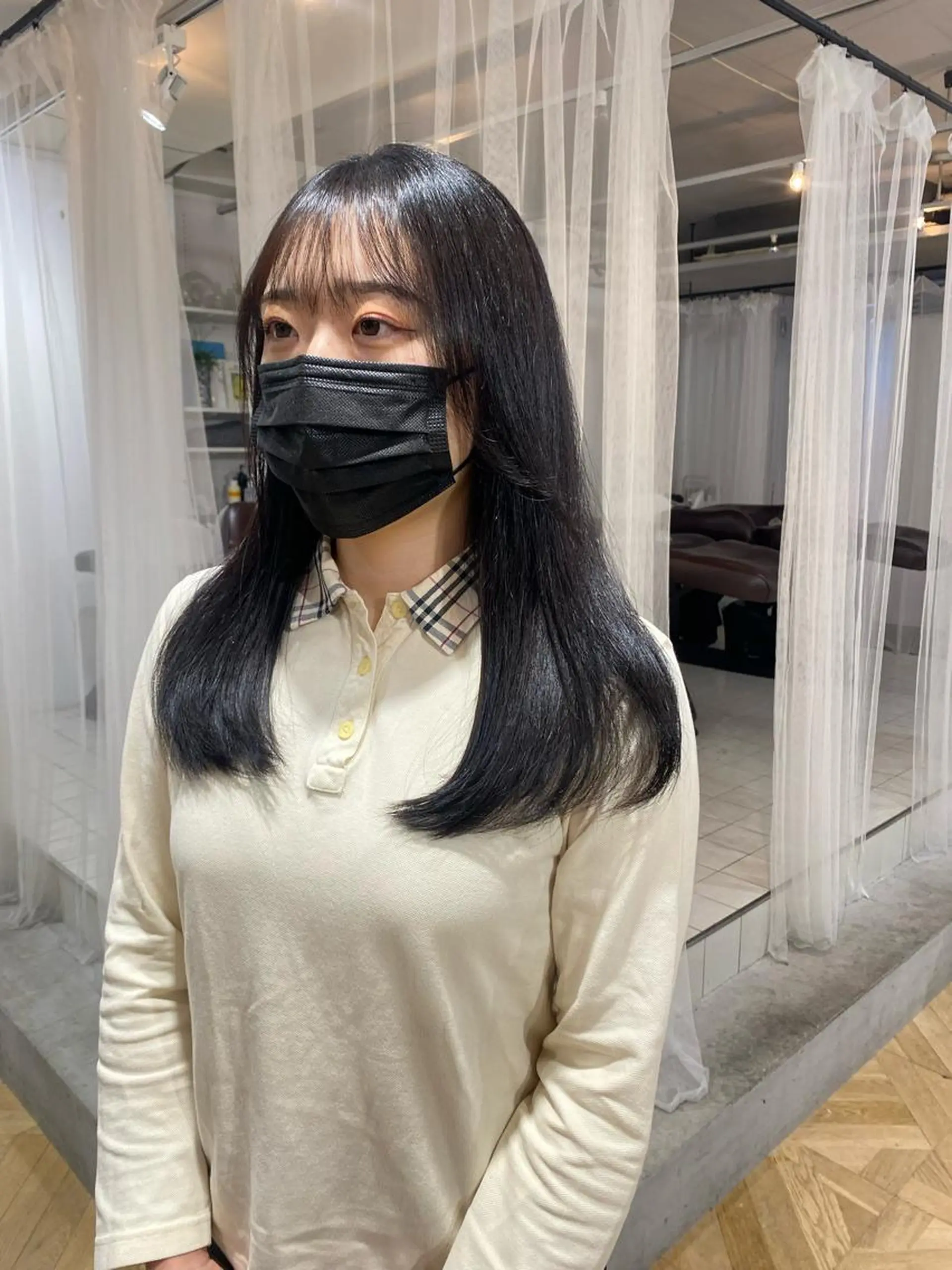 ロング パーマ 縮毛矯正 ストレートパーマ 🌻名古屋🌻 🫧ハイトーン🫧のヘアスタイル