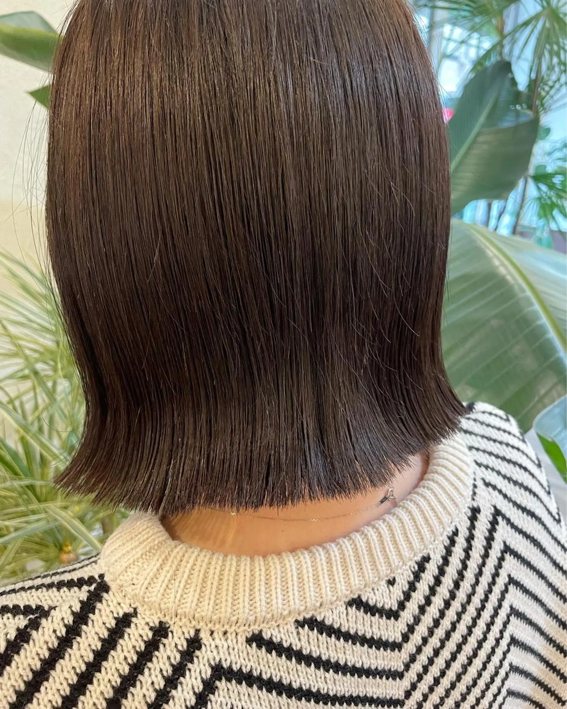 ミディアム カット 縮毛矯正 しもかわ かほのヘアスタイル