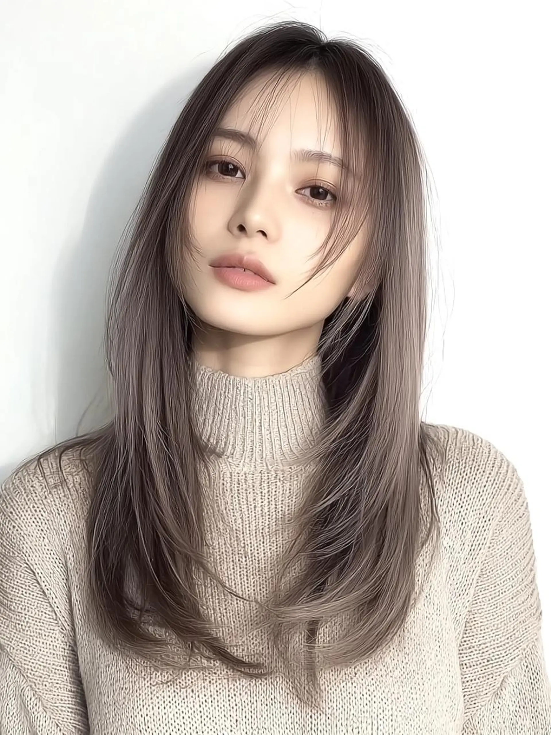 セミロング ヘアカラー ❄️透明感カラー❄️ メンズ✂️TOWAのヘアスタイル