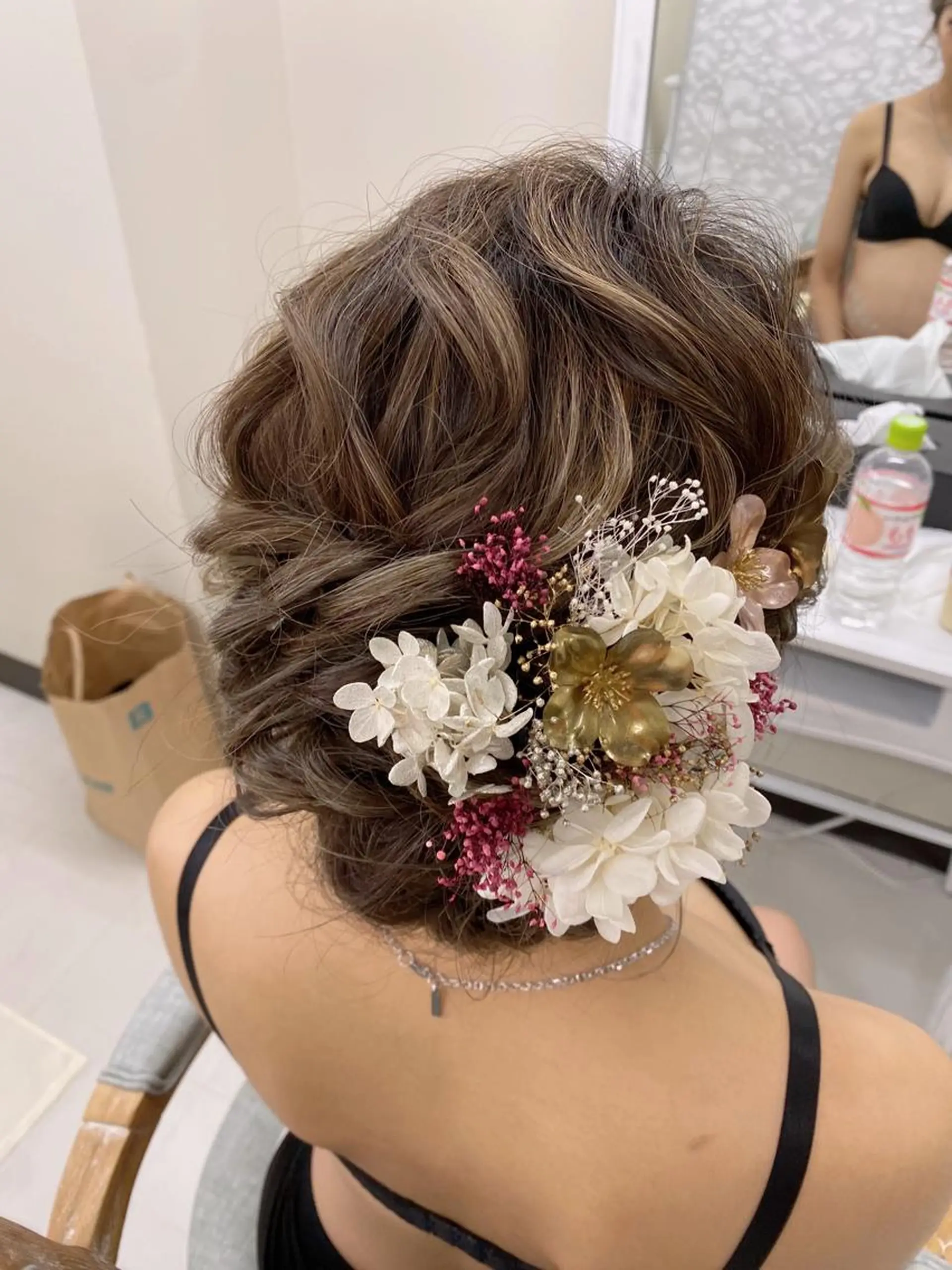 ヘアアレンジ シールエクステ エクステ 浴衣 ヘアセットサロン ココのヘアスタイル