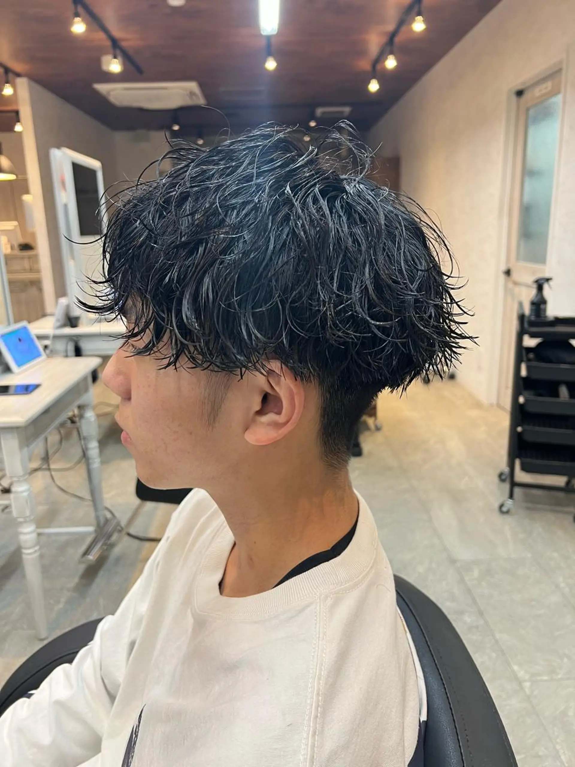 パーマ メンズ カット パーマ ⭕️メンズパーマ⭕️ 山口　裕太郎のヘアスタイル