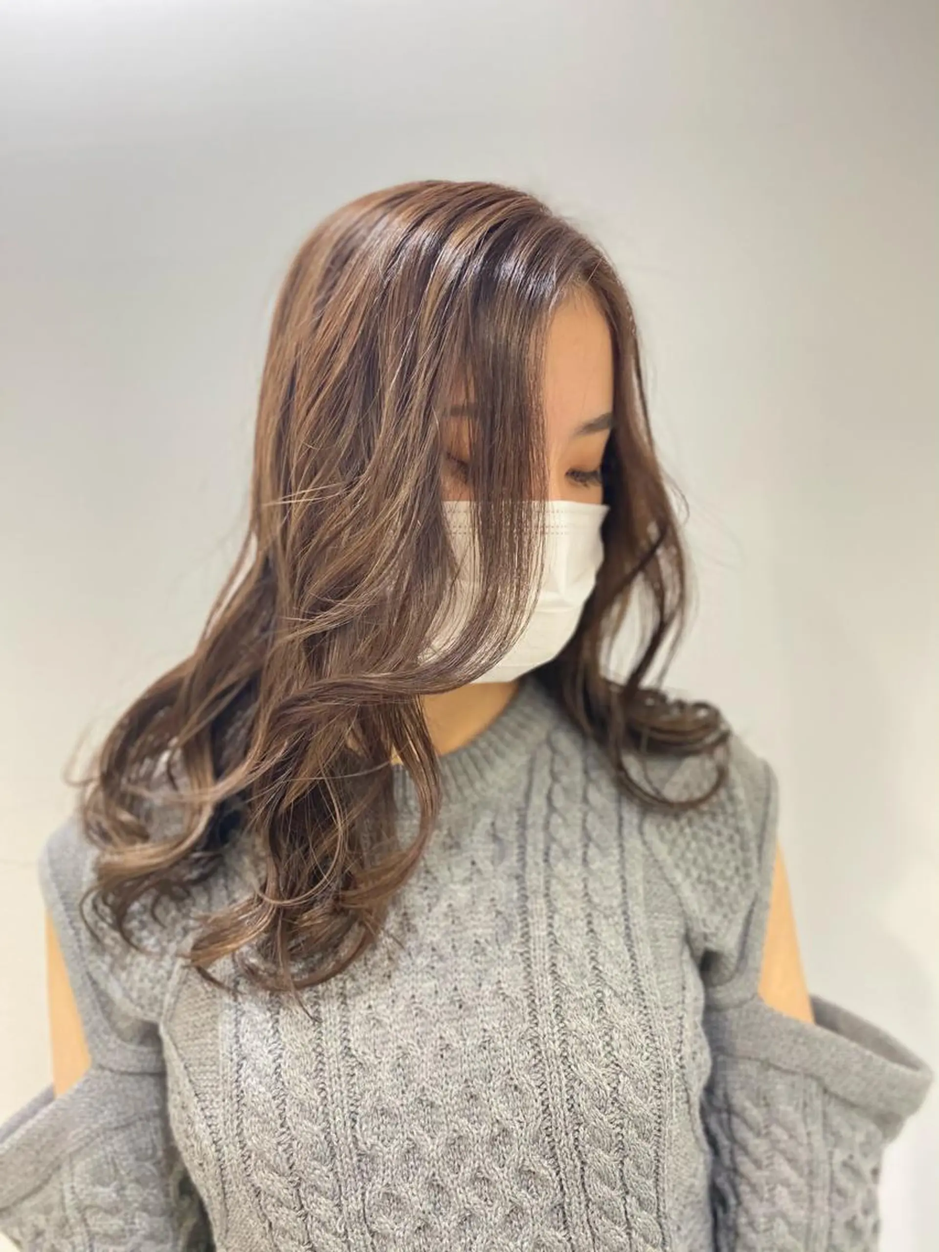 ロング カラー ハイライトカラー ハイライト opus 店長大和 レイヤー/赤み消しのヘアスタイル