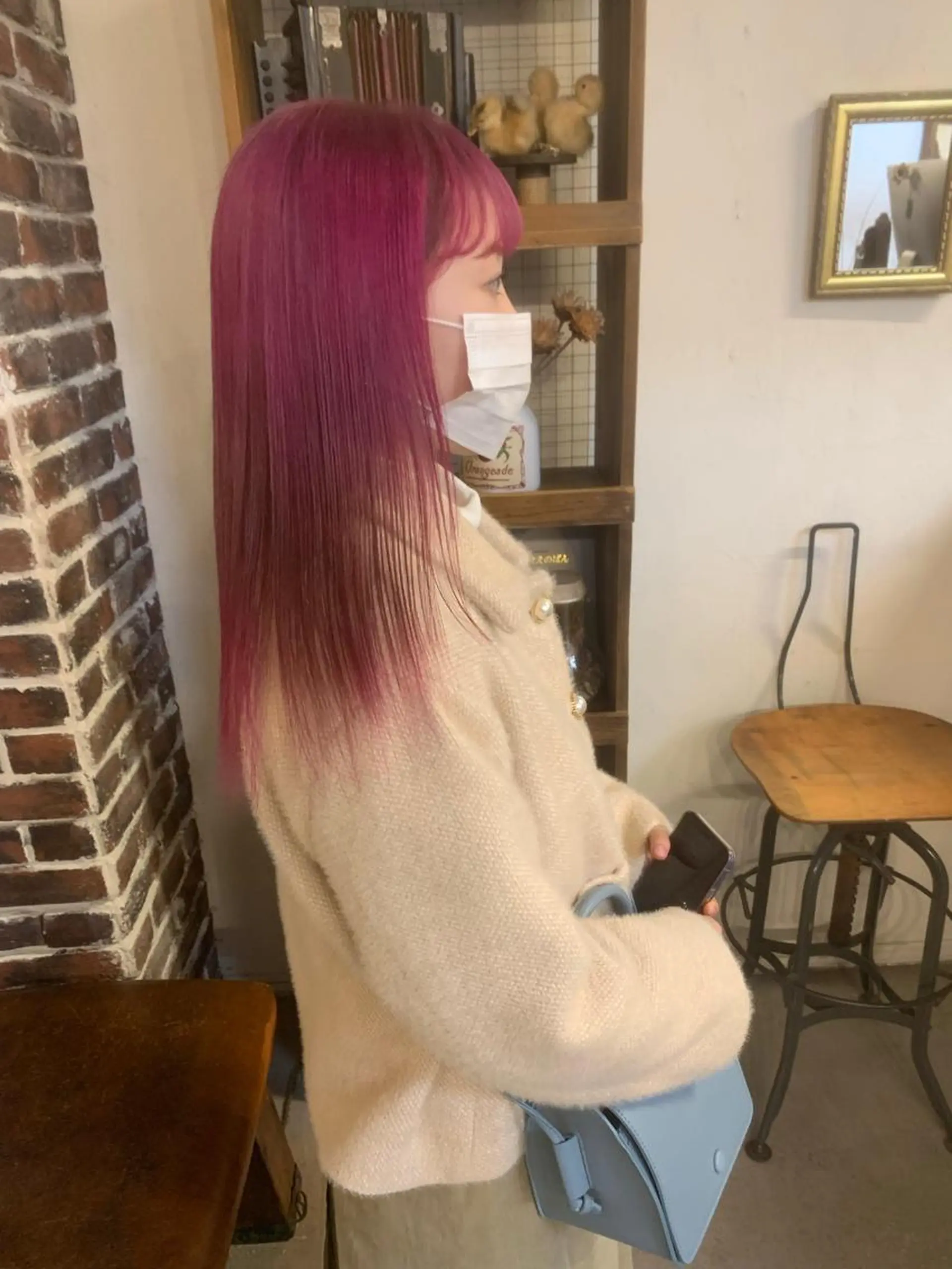 カラー ピンクカラー joh/メンズ/ ブリーチ/矢場町のヘアスタイル