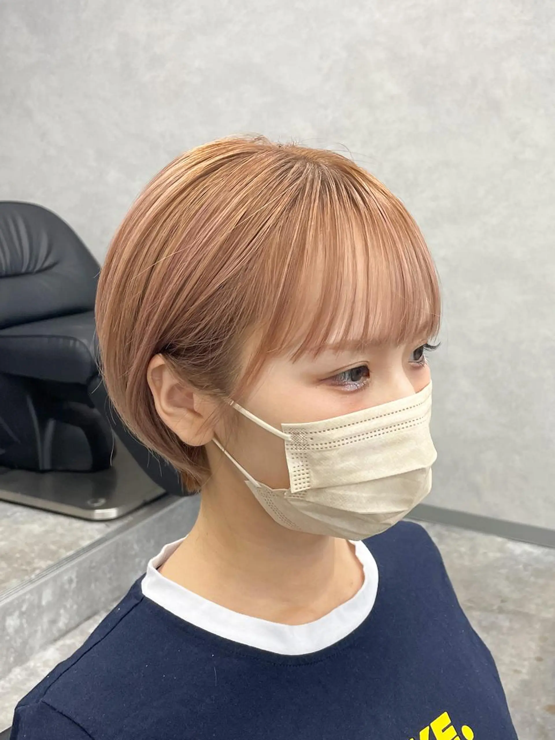 ショート カラー パーマ ヘアアレンジ メンズ キッズ メンズハイトーン ベージュカラー ハイトーンカラー ピンクカラー ピンクベージュ 大人スタイル 太田のヘアスタイル