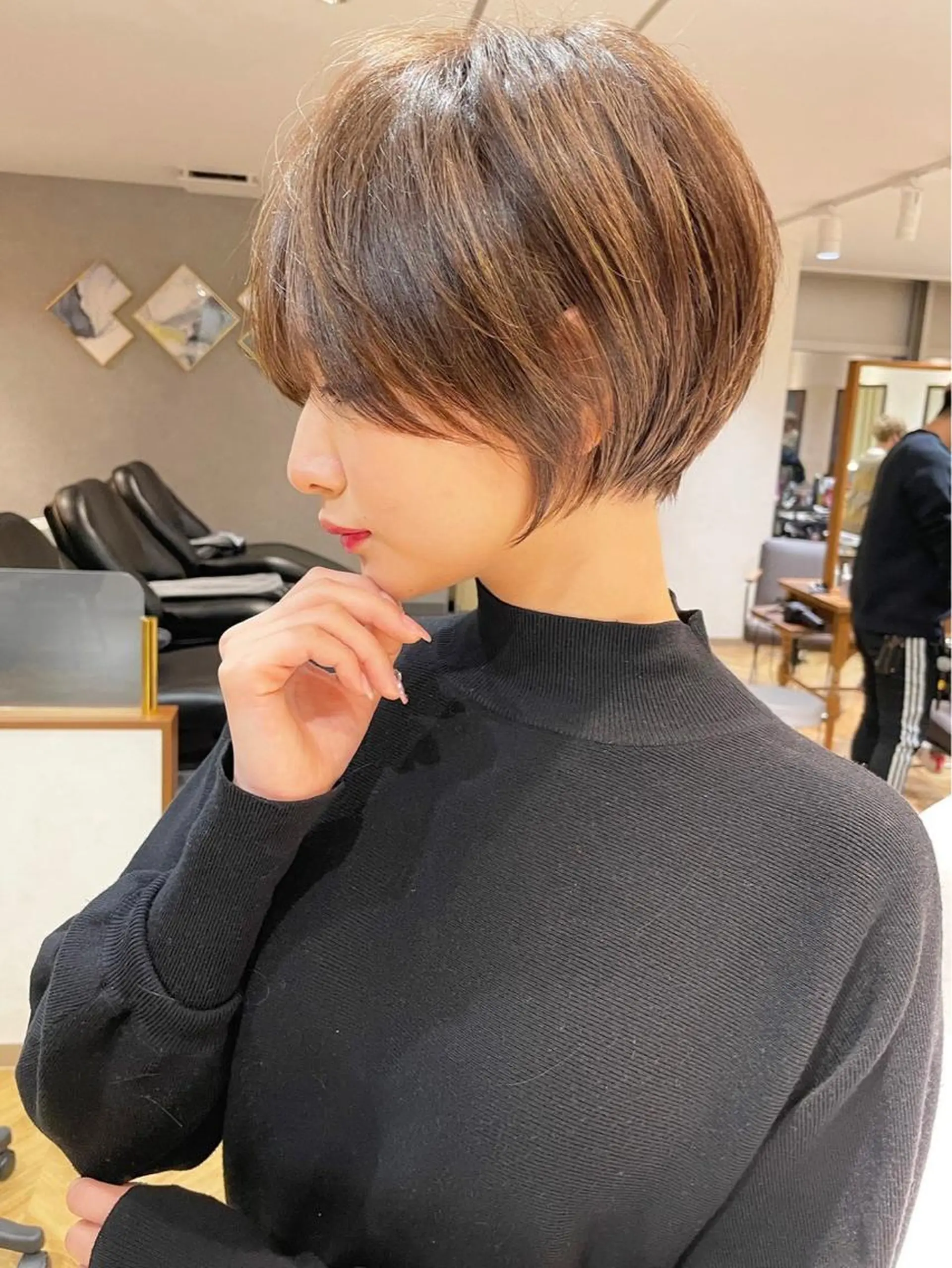 ショート カット ヘアカラー トリートメント Aster 店長 れおん✂️のヘアスタイル