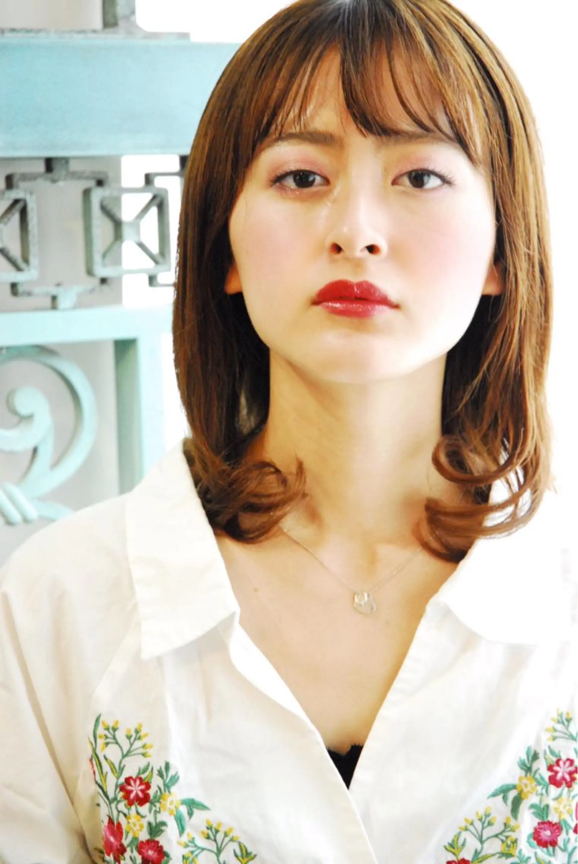 セミロング カラー パーマ ヘアアレンジ ヘアセット 表参道Lise おおいしおりのヘアスタイル