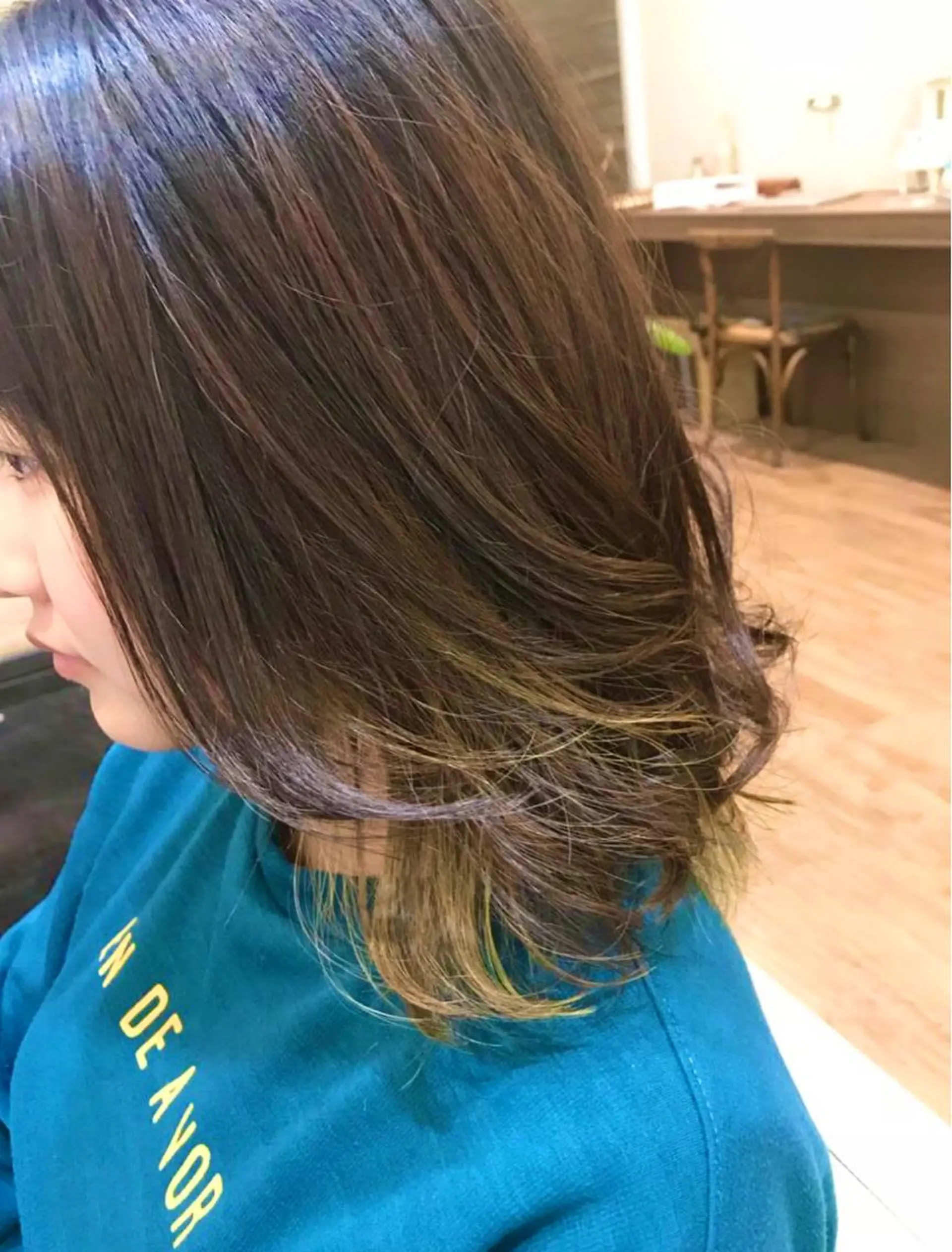 ショート カラー キッズ イエローカラー ヘアカラー 新井 友菜のヘアスタイル