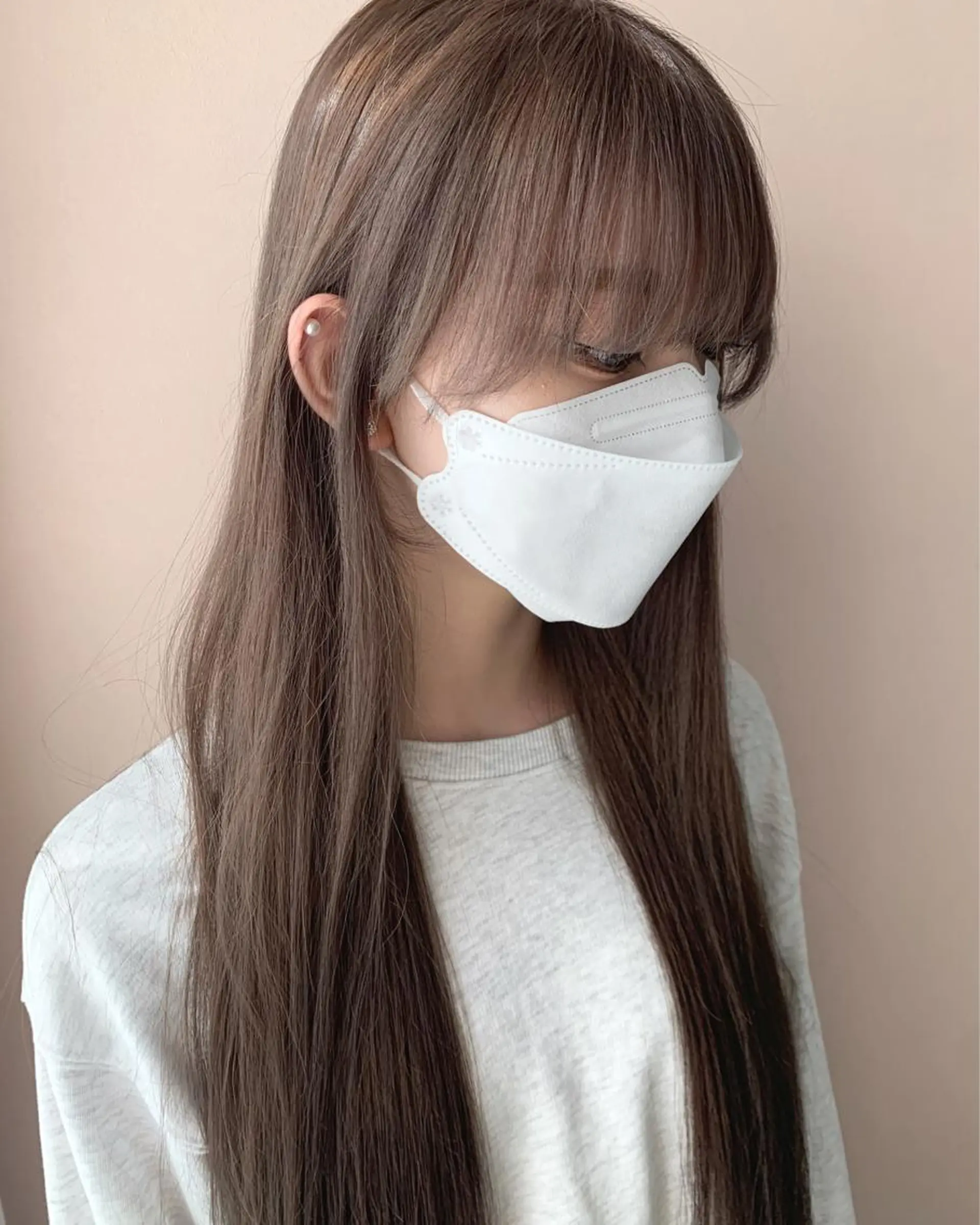 ロング カラー ブリーチ グレージュ カット ヘアカラー トリートメント hub hair レイヤー/透明感のヘアスタイル