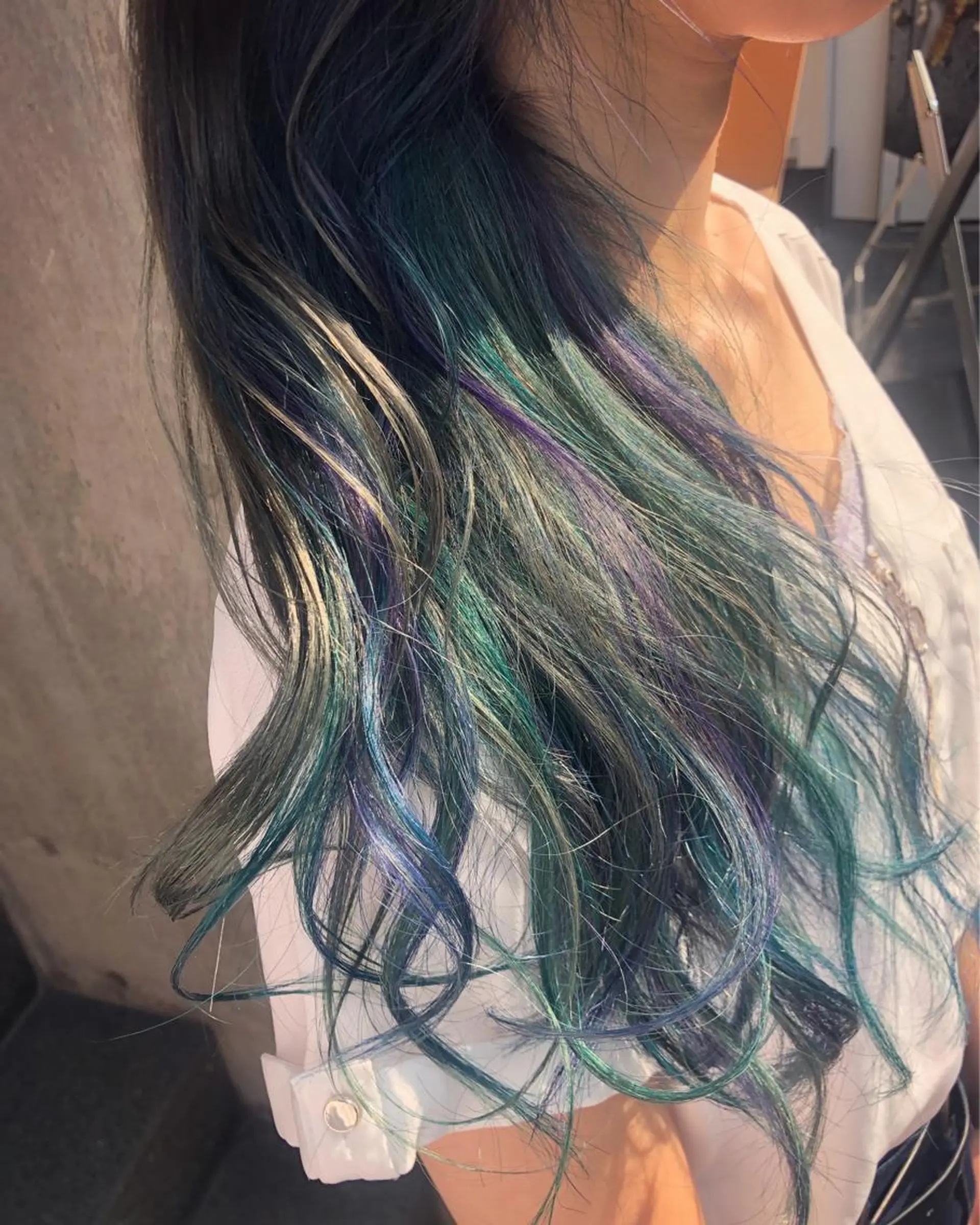 セミロング カラー ユニコーンカラー カット ヘアカラー トリートメント 原宿サロン代表 デザインカラー伊藤卓のヘアスタイル