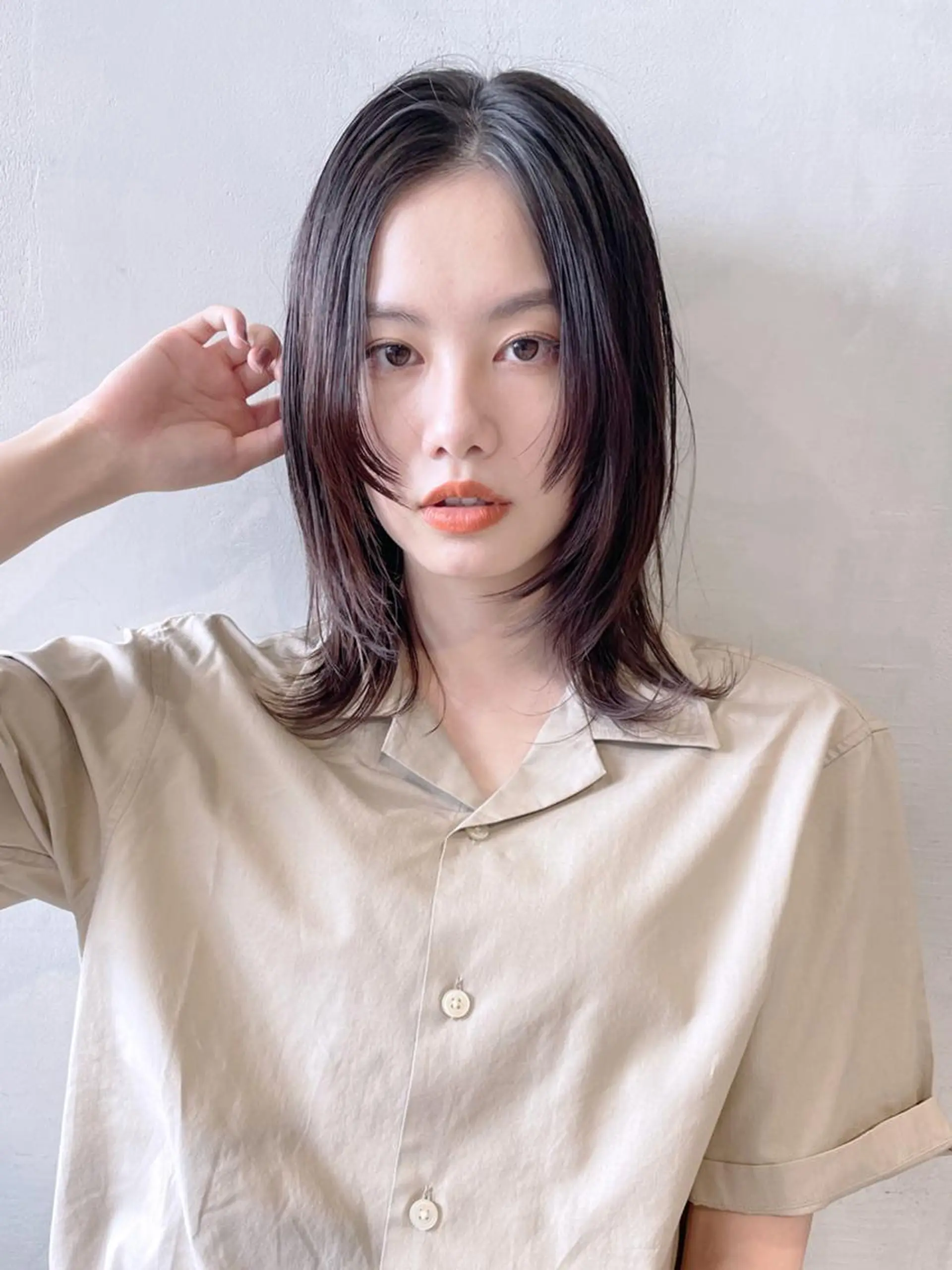 ミディアム カラー パーマ ヘアアレンジ レイヤーカット ウルフカット ウルフレイヤー ITbyALBUM 浦和店のヘアスタイル