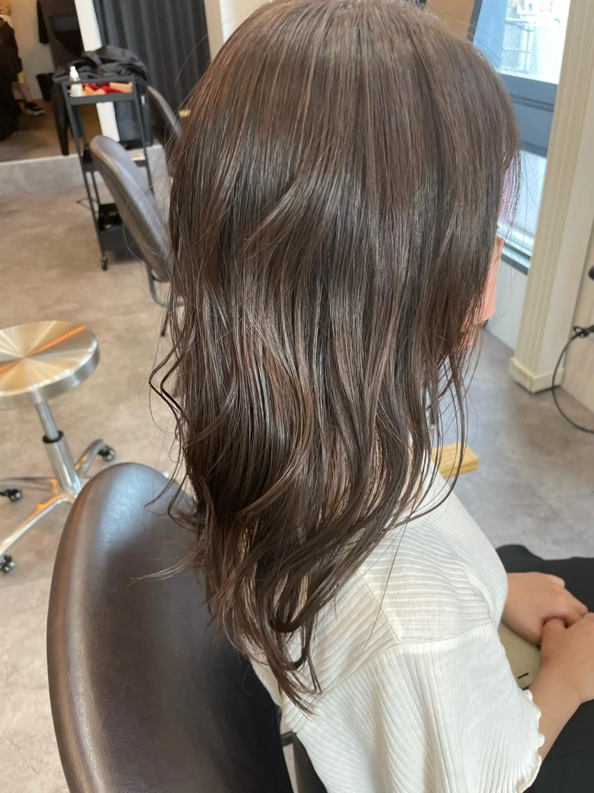 セミロング カラー アッシュ 透明感カラー ヘアカラー ボブ/髪質改善/ soiナカジママドリのヘアスタイル