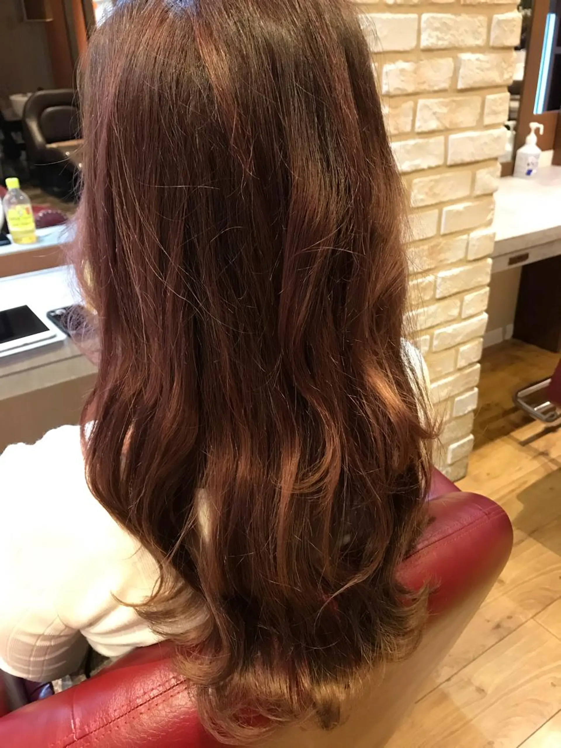 ロング カラー イルミナカラー ピンクカラー シルバー いのうえ みわこのヘアスタイル