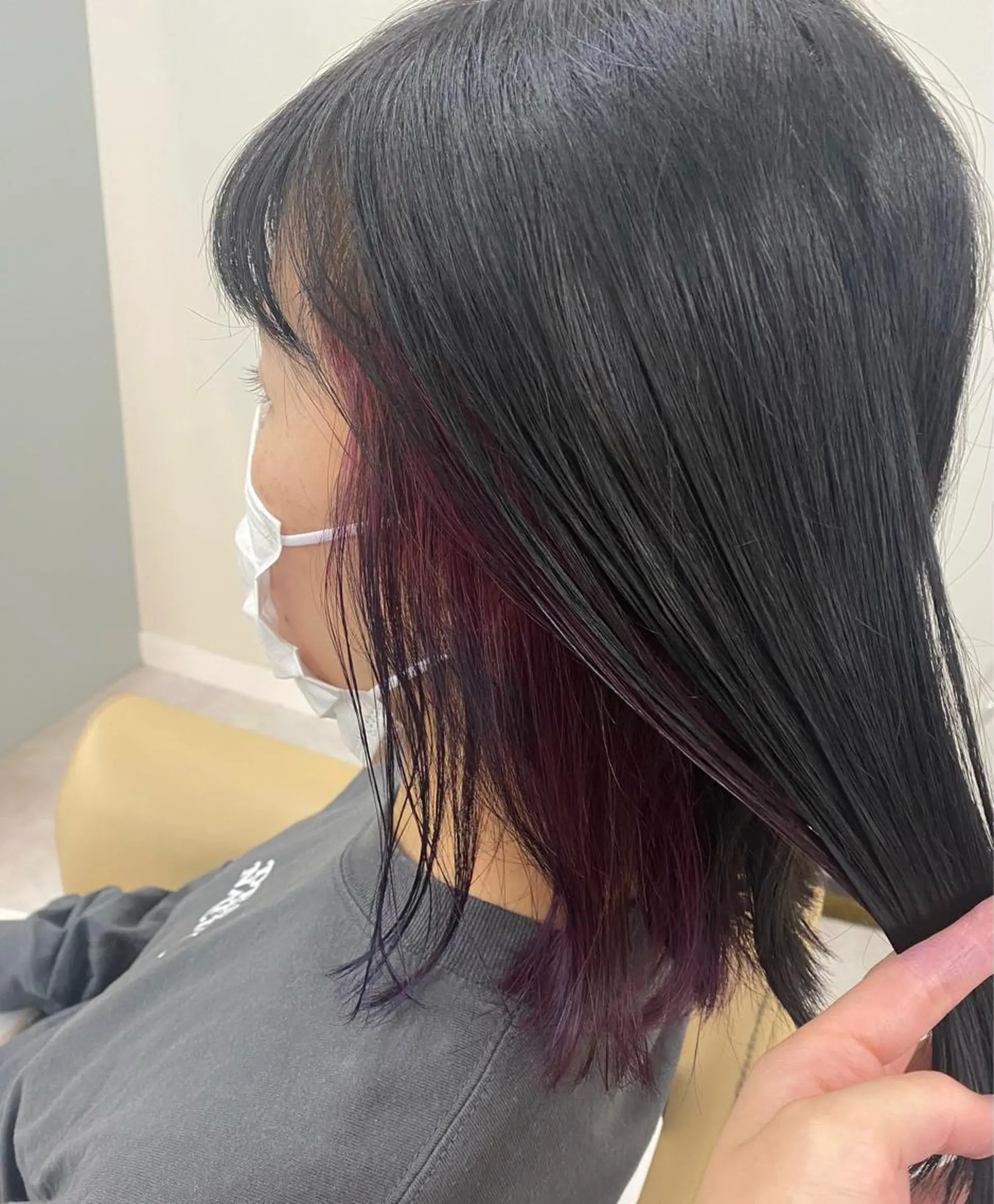 ミディアム カラー パープルカラー 🫧髪質改善/斎藤 奈々/岡山美容師🫧のヘアスタイル