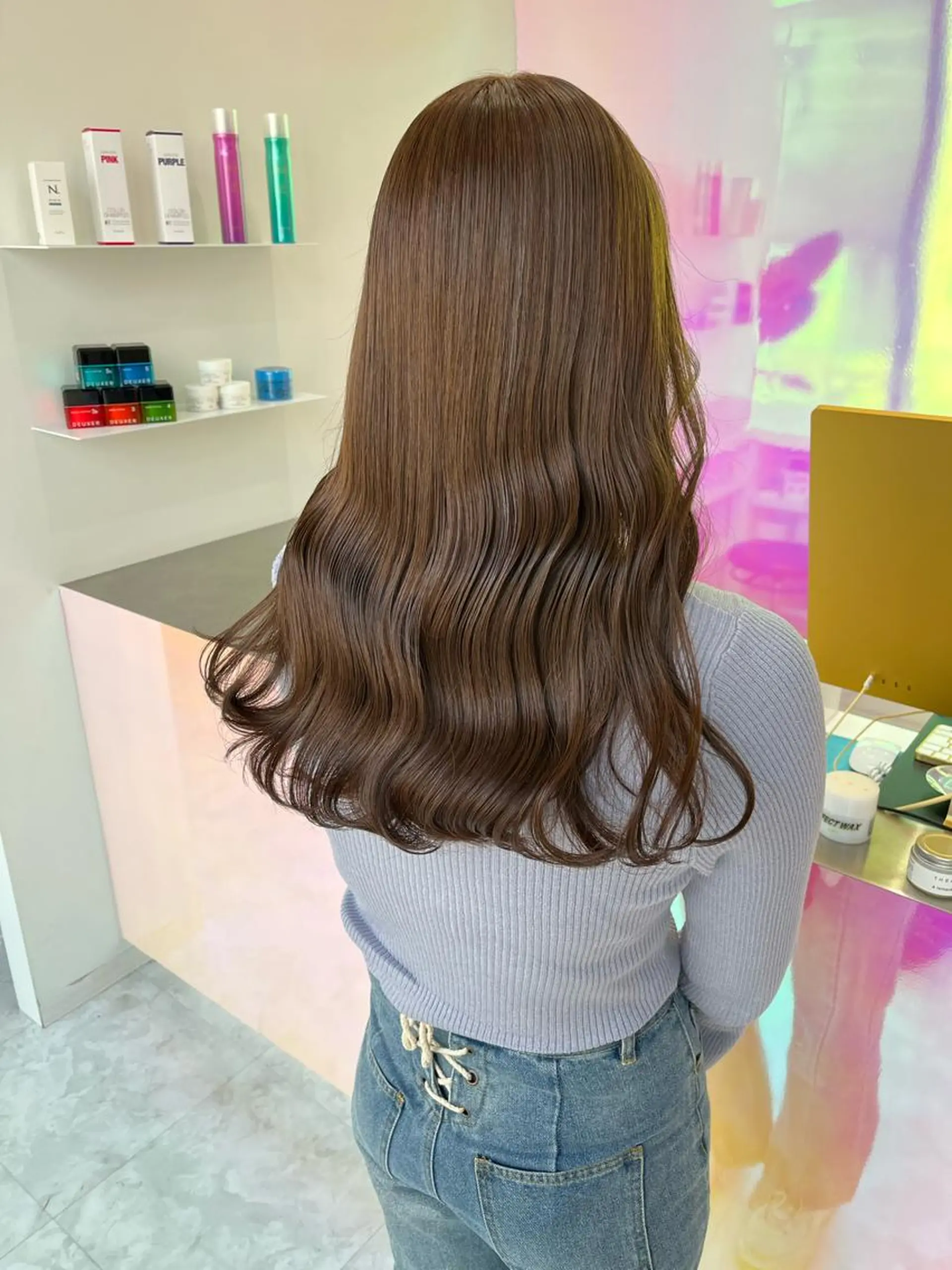 セミロング カラー ヘアアレンジ ヘアカラー トレンドレイヤー No.1/KOHEIのヘアスタイル