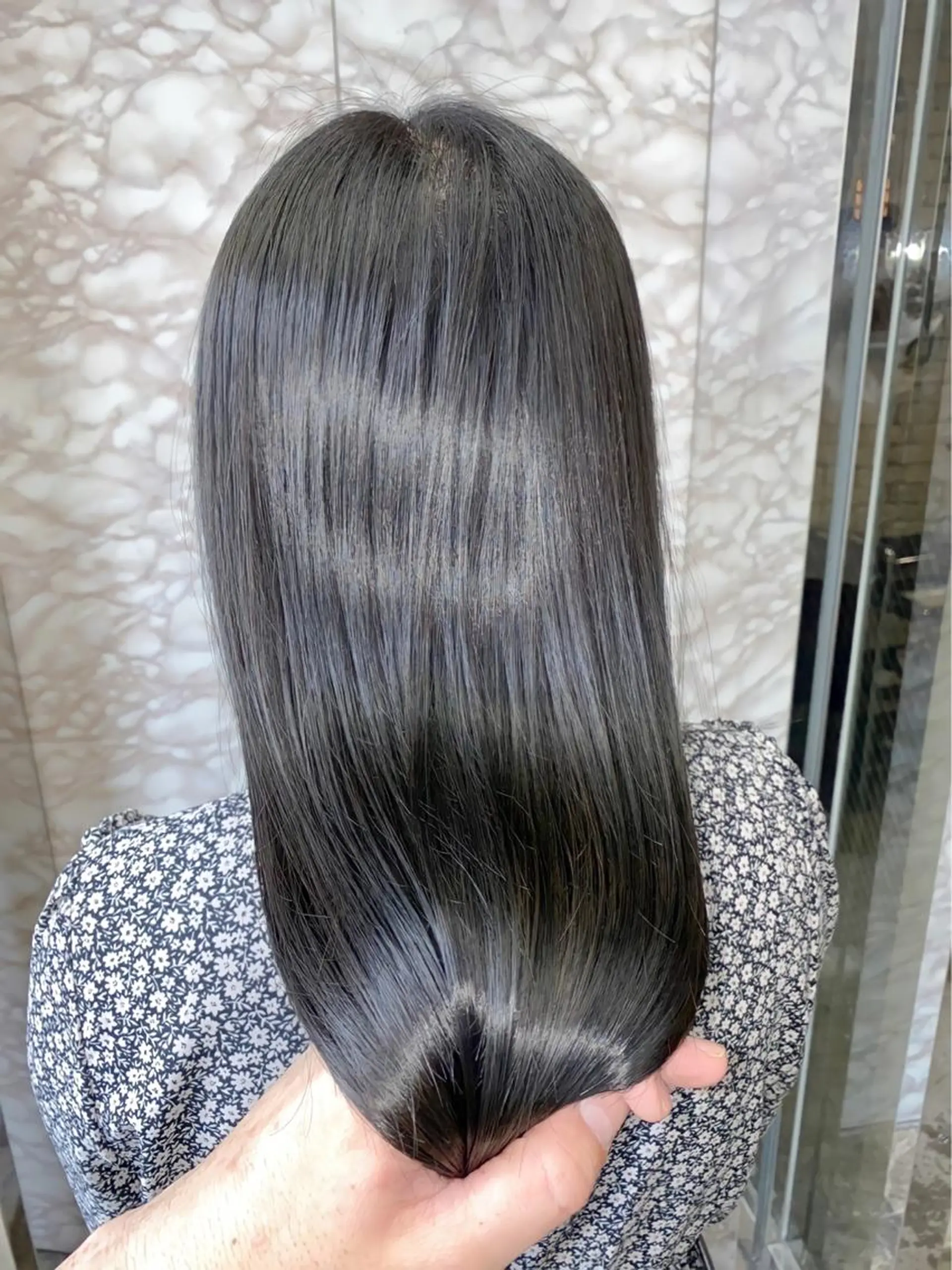 セミロング カラー 髪質改善/縮毛矯正/ トリートメント/庭田のヘアスタイル