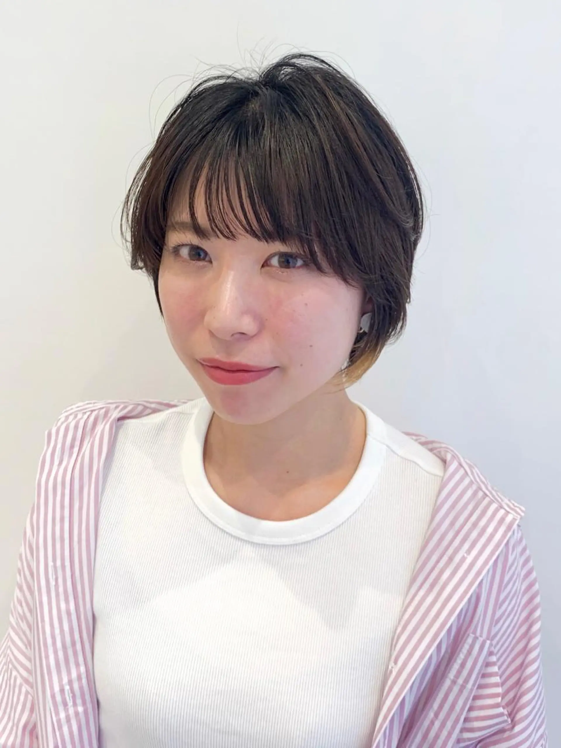 ショート カラー カット 縮毛矯正/白髪ぼかし ショートボブ/鈴木のヘアスタイル