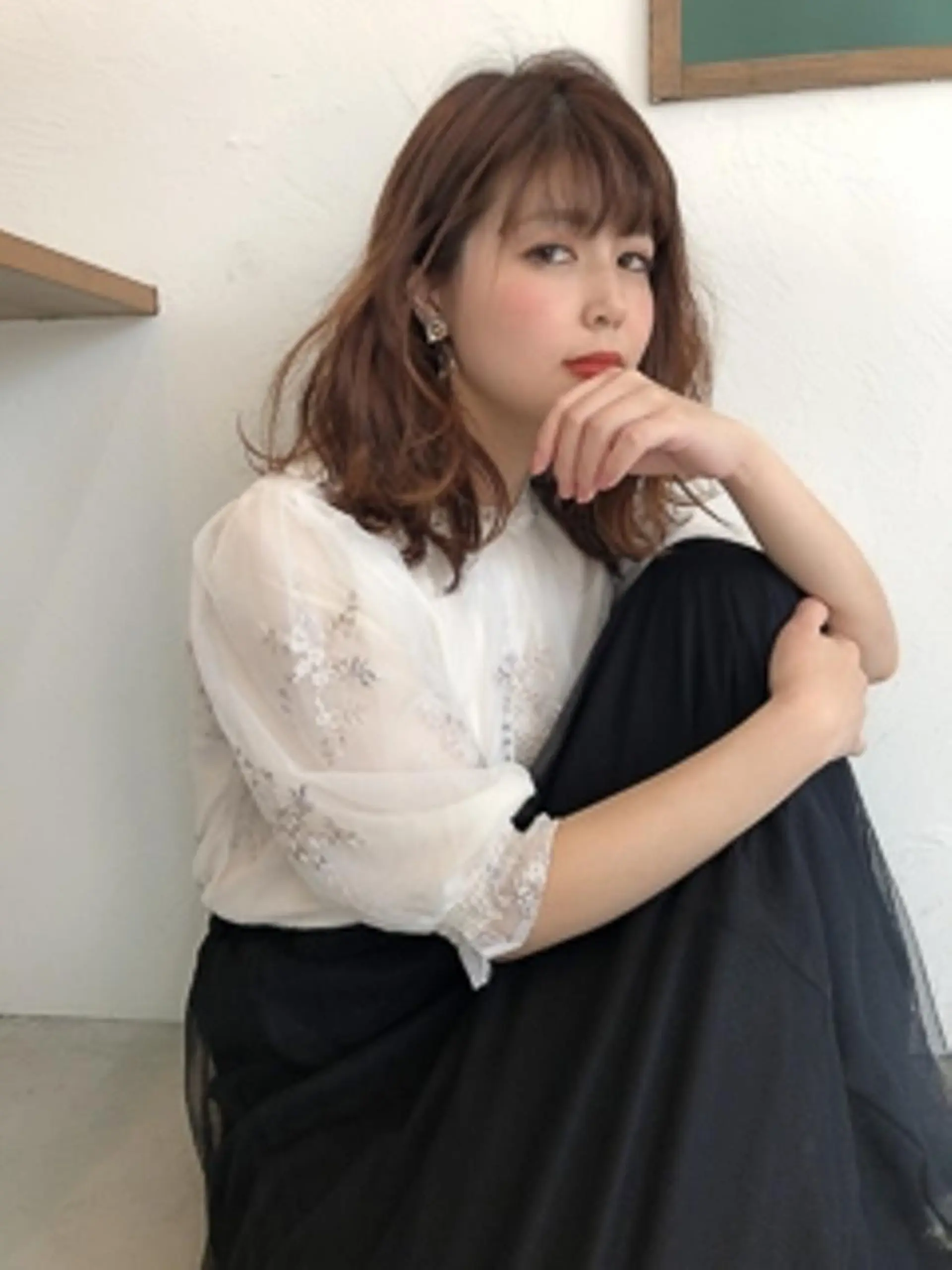 ミディアム カラー パーマ 【23時まで営業】 酒井啓佑のヘアスタイル