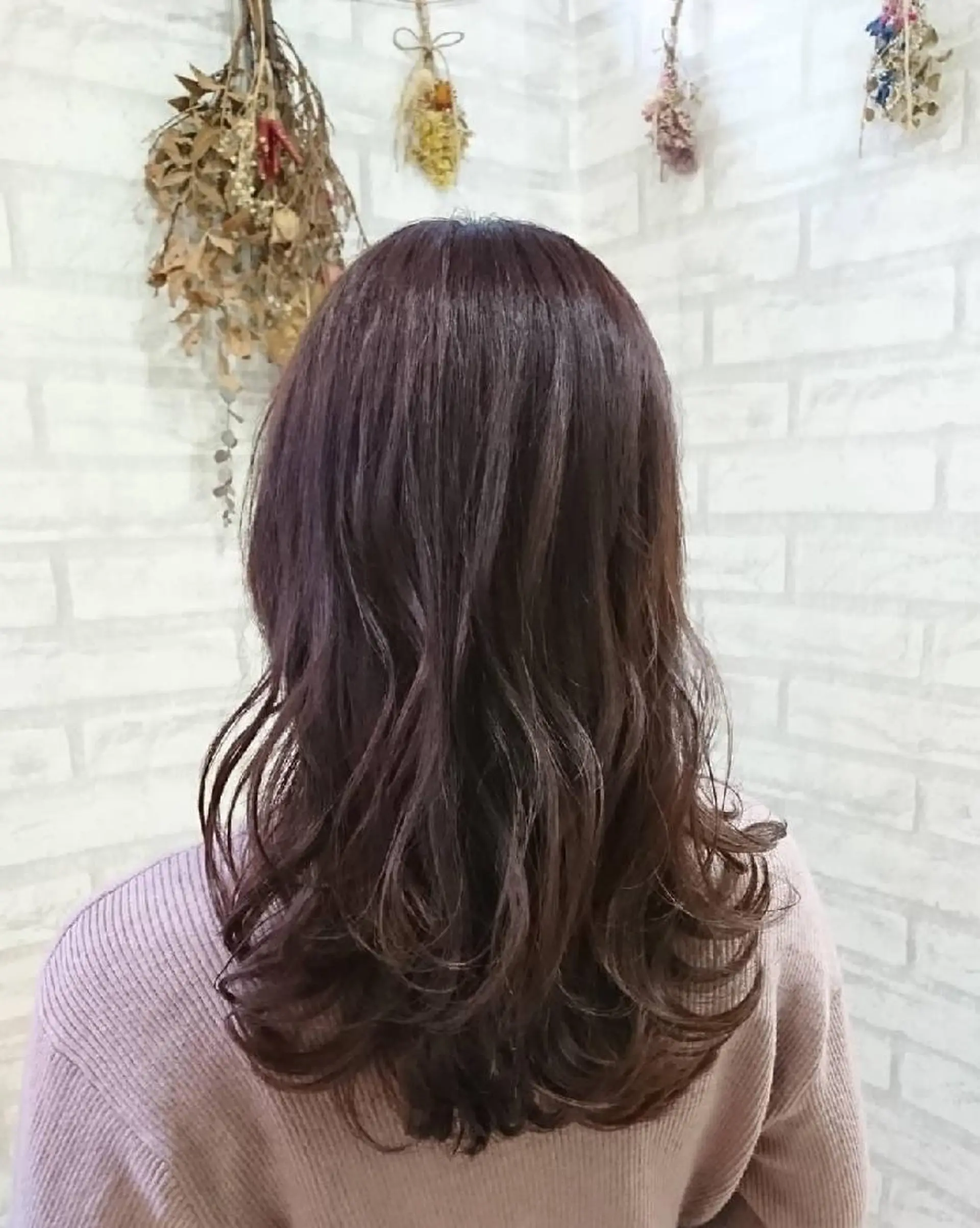 セミロング カラー ブラウンカラー ピンクカラー ピンクパープル パープルカラー パープルブラウン ＊Cielo＊ 佐藤 幸世のヘアスタイル