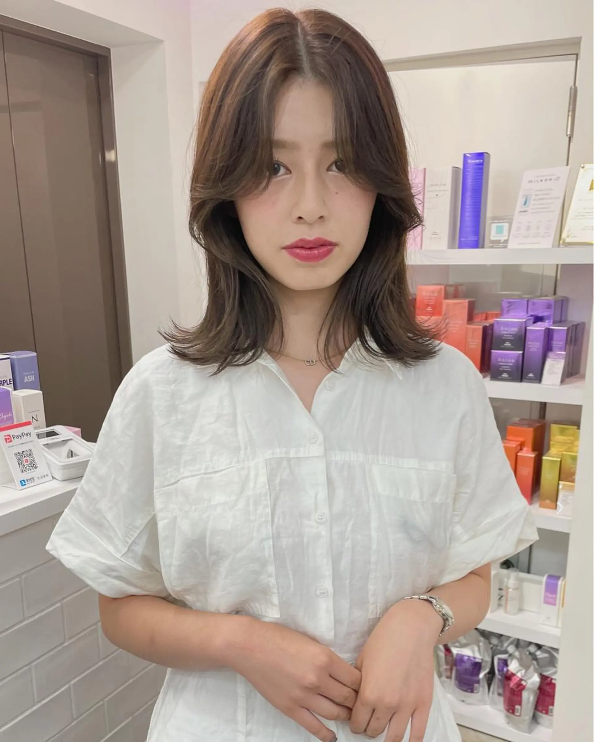 ミディアム 韓国風/髪質改善 赤み消し✨junkiのヘアスタイル