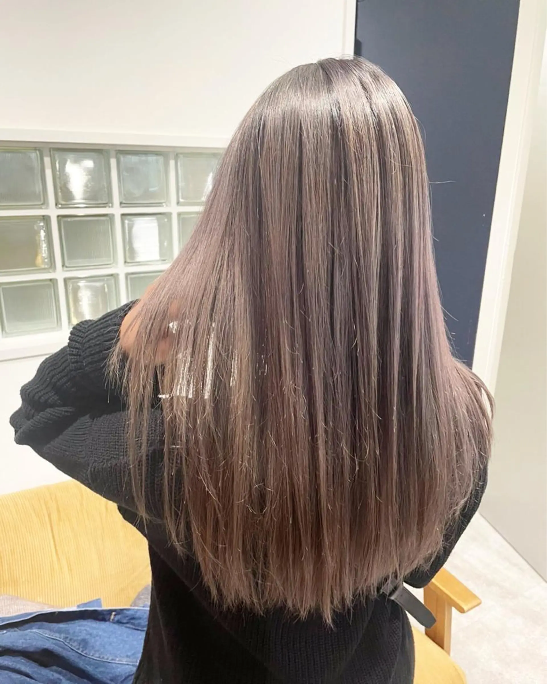 ロング カラー バレイヤージュ レイヤーカット JIL BLAN 京都所属・RU RIのヘアスタイル