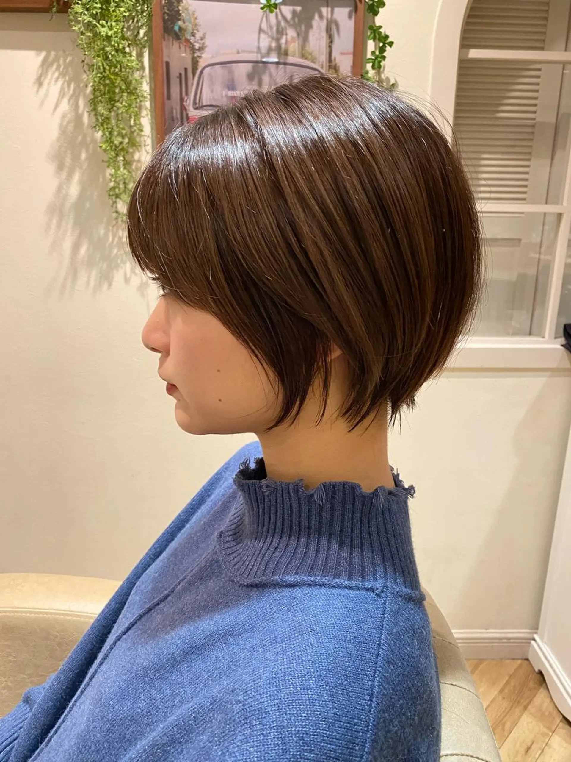 ショート レイヤー/韓国/ボブ 縮毛矯正/畠中ケントのヘアスタイル