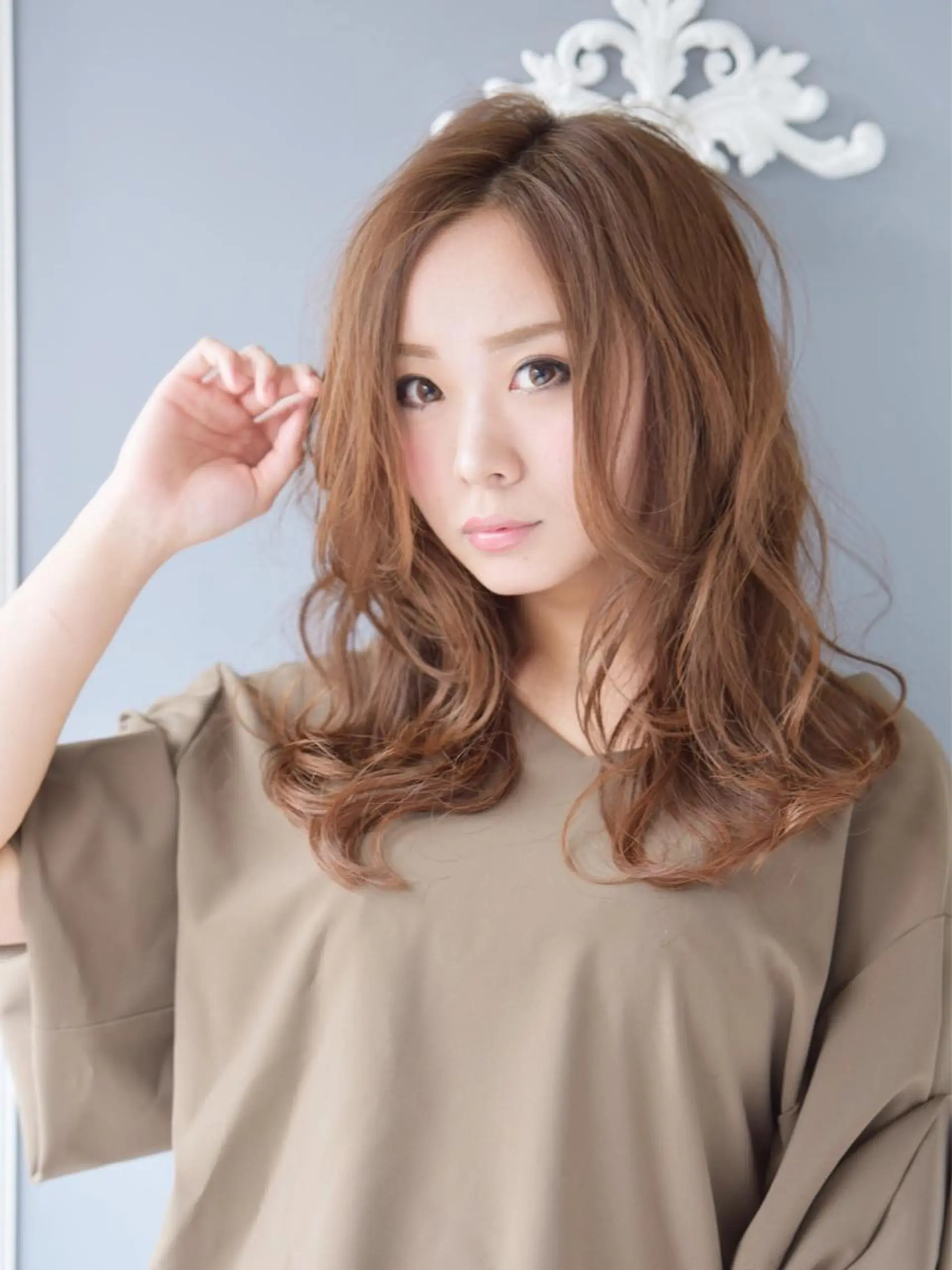 ロング カラー ブラウンカラー 韓国hair ·͜· watanabeのヘアスタイル