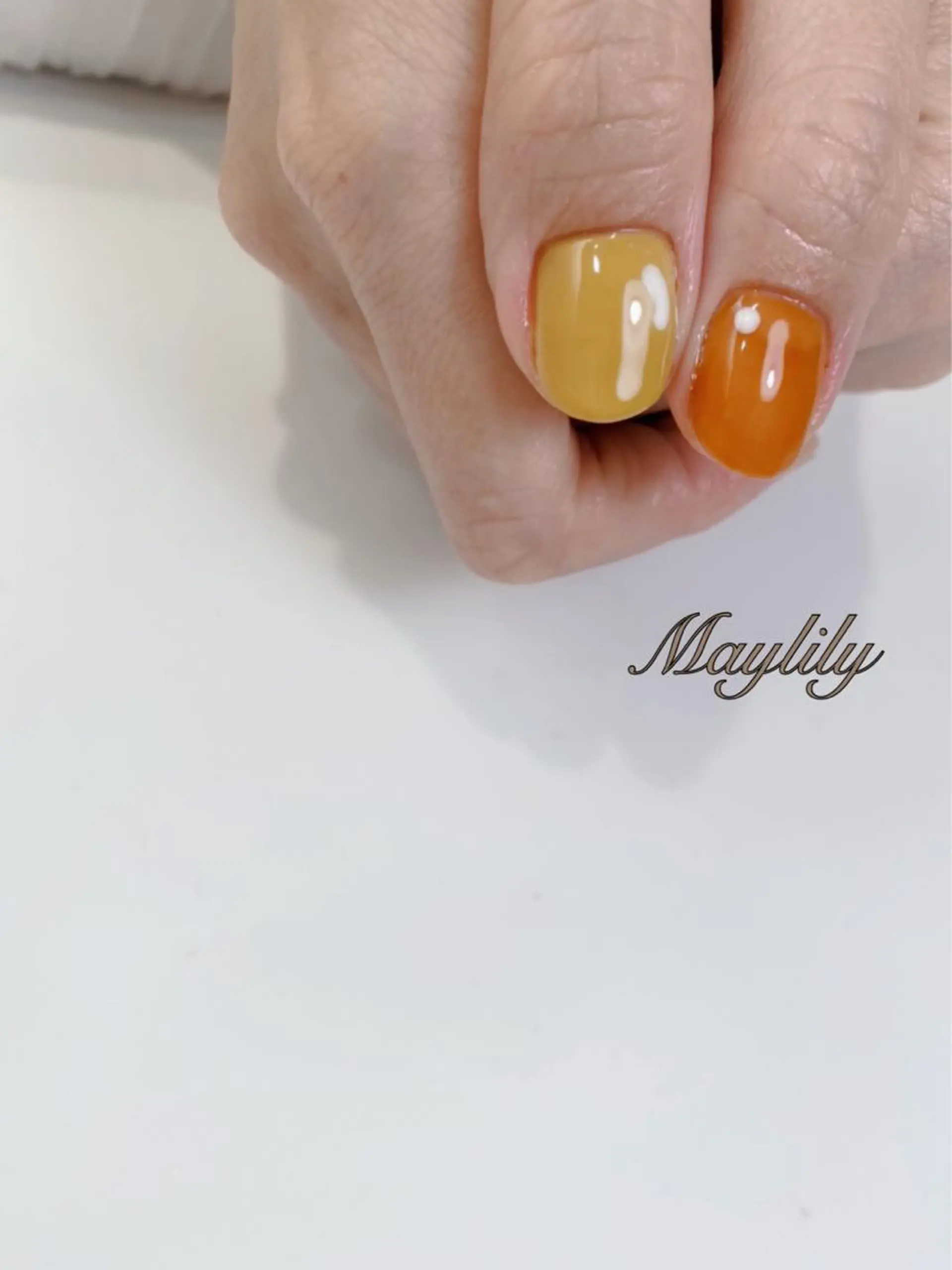 ネイル 持ち込み ハンドネイル Nail care salon Maylily所属・Nail salon Maylilyのネイルデザイン
