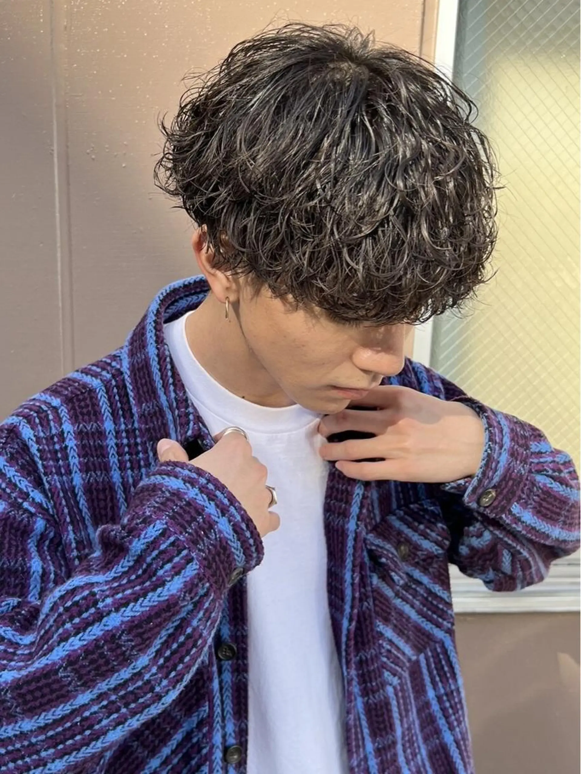 ショート パーマ メンズ メンズパーマ 波巻きパーマ SENTA✨メンズ パーマ✨fifth栄のヘアスタイル