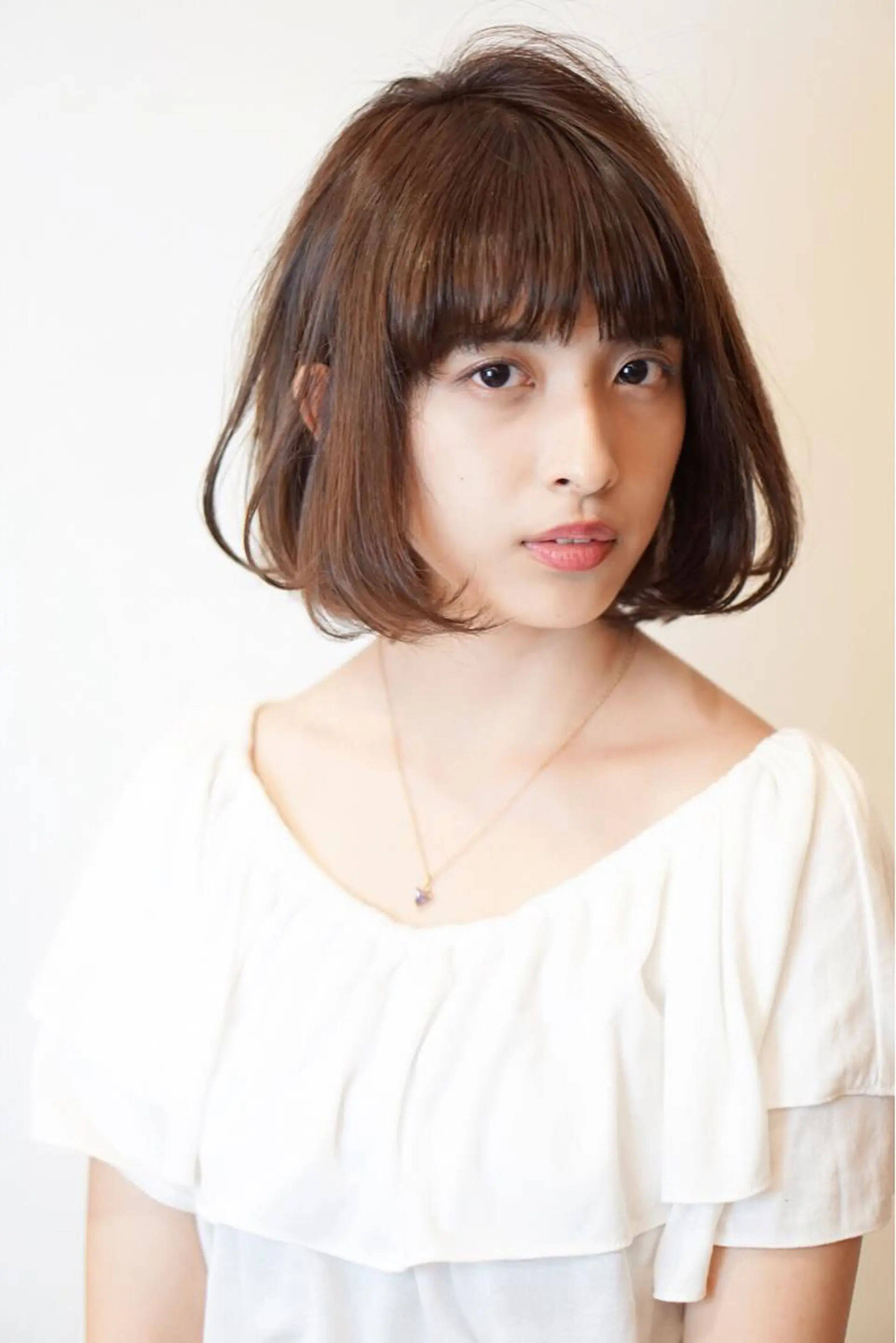 ショート カラー ボブ 小顔カット 縮毛矯正 ディレクター ノナカのヘアスタイル
