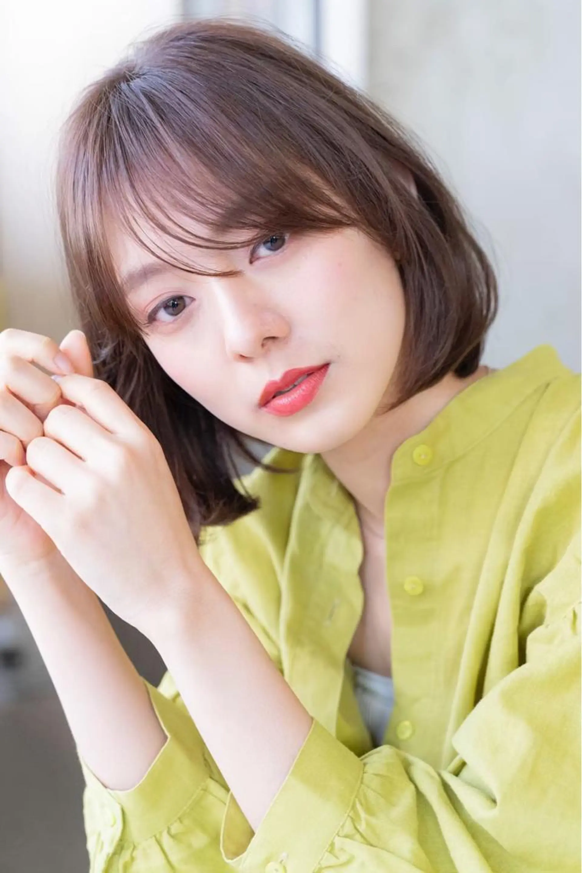 ミディアム カラー ヘアカラー トリートメント ヘアセット 新宿/韓国ヘア/ 髪質改善ストレートのヘアスタイル