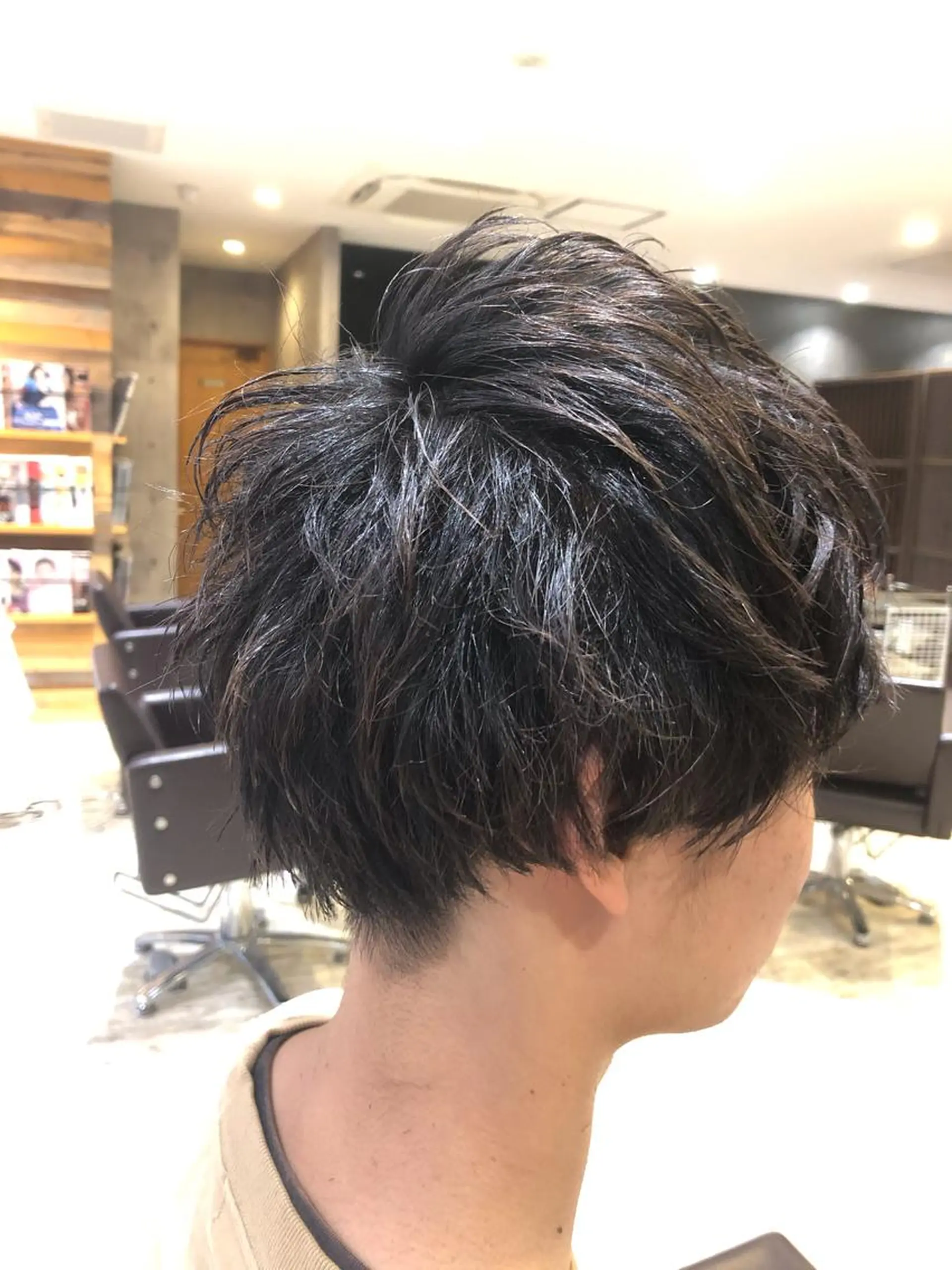 ミディアム カラー パーマ ヘアアレンジ メンズ キッズ ネイル マツエク・マツパ メンズネイル カット EnBlesS西宮 マンツーマン神道有基のヘアスタイル